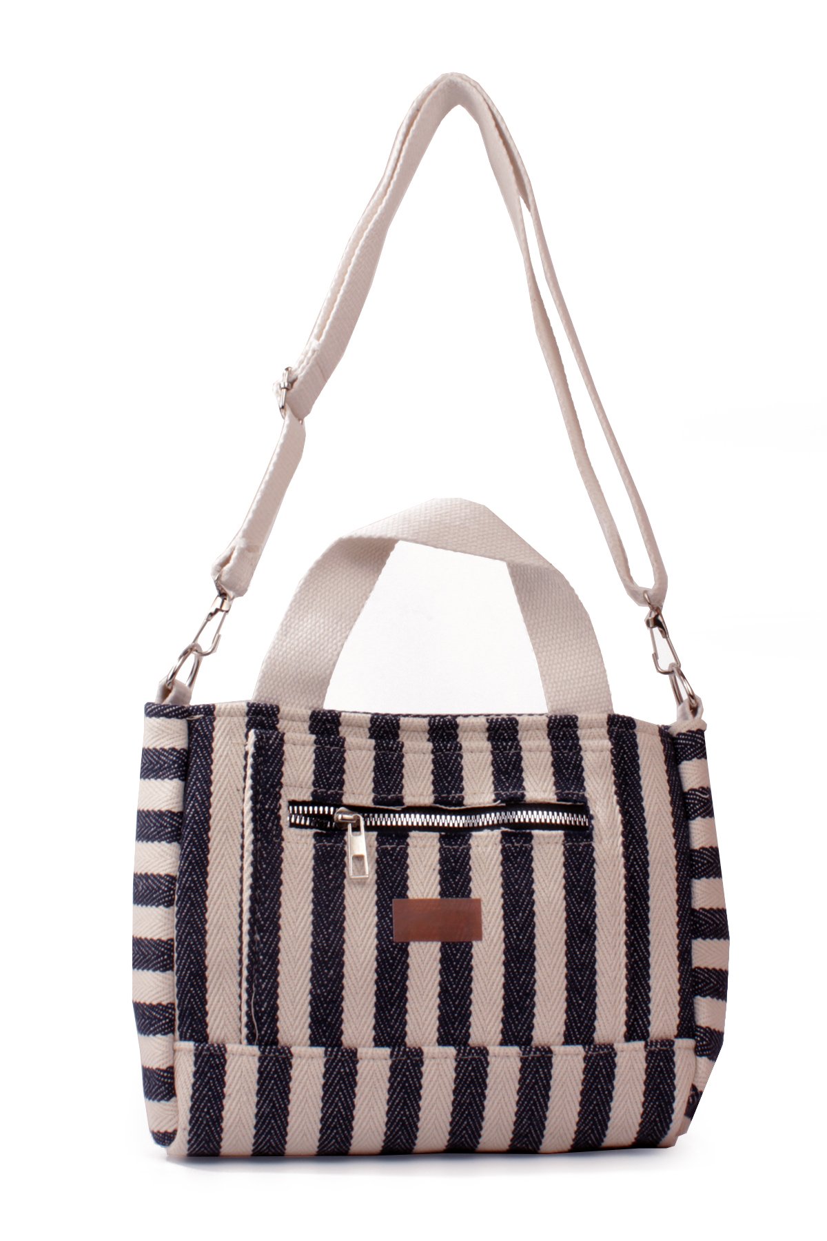 LWE10830-Laci-ByzTalhaLuwwe Bag'sKadın Dokuma Keten Kumaş Salaş Tarz Orta Boy Ön Cepli Omuz Askılı El ve Omuz Tote Çanta (10830)