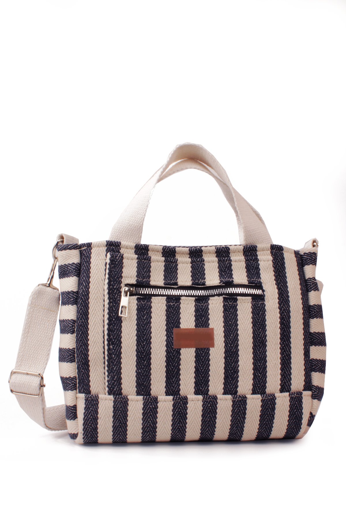 LWE10830-Laci-ByzTalhaLuwwe Bag'sKadın Dokuma Keten Kumaş Salaş Tarz Orta Boy Ön Cepli Omuz Askılı El ve Omuz Tote Çanta (10830)