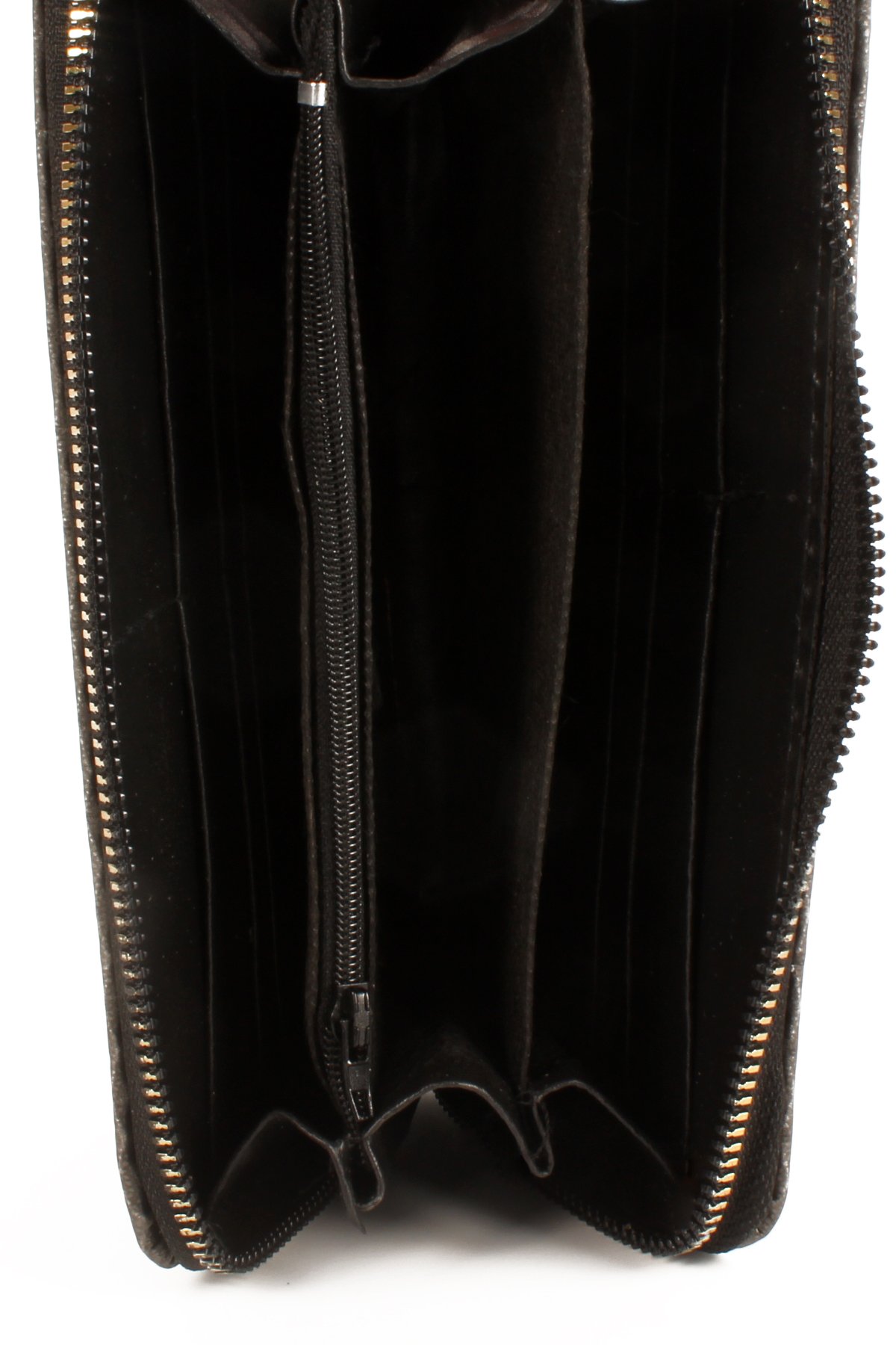 LWE50712-SyhTalhaLuwwe Bag'sKadın Fermuarlı Şeritli Saten Doku Üç İç Bölmeli Cüzdan Ve Kartlık  (50712)