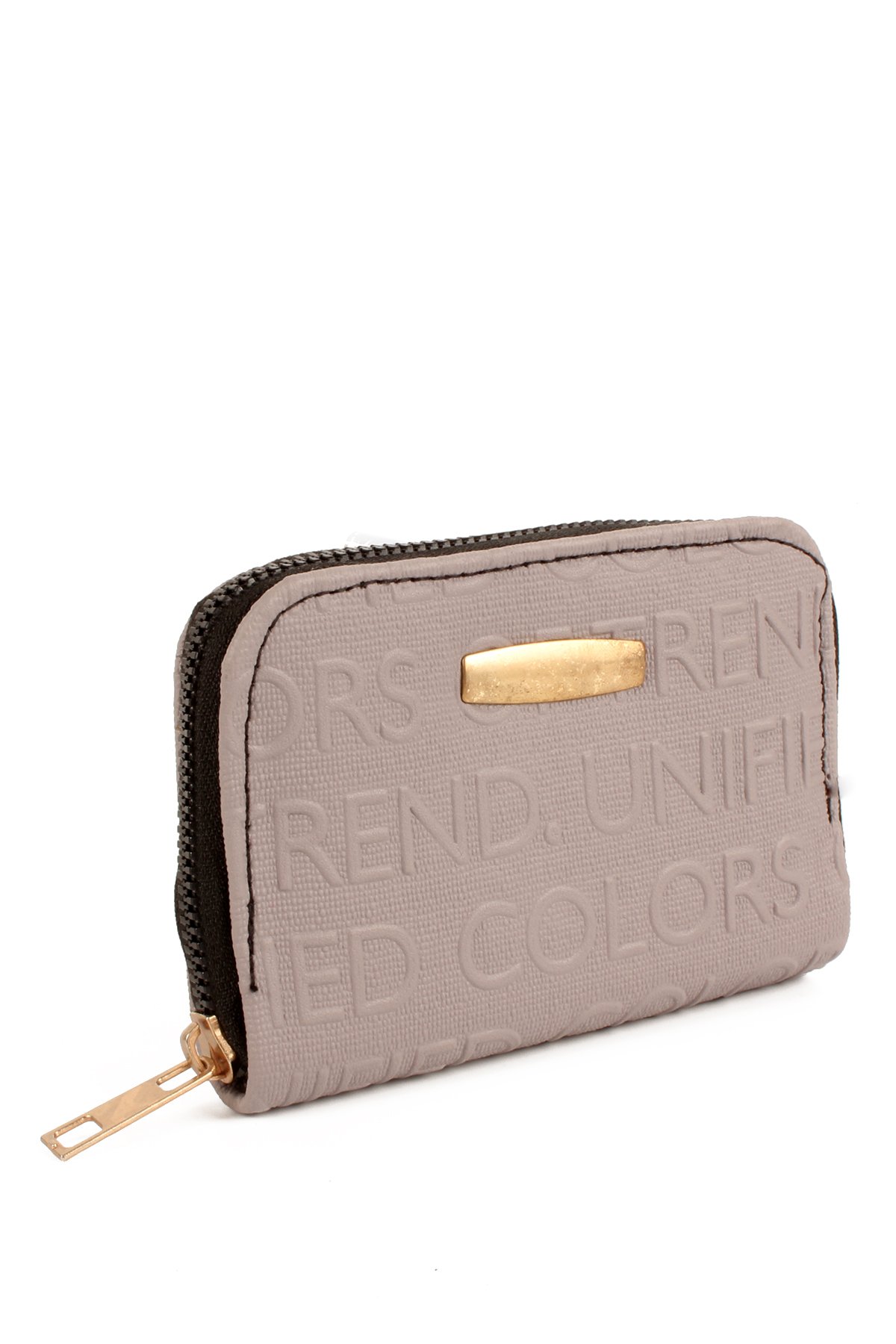 LWE50706-SyhTalhaLuwwe Bag'sKadın Fermuarlı Yazı Detaylı Üç İç Bölmeli Cüzdan Ve Kartlık  (50706)