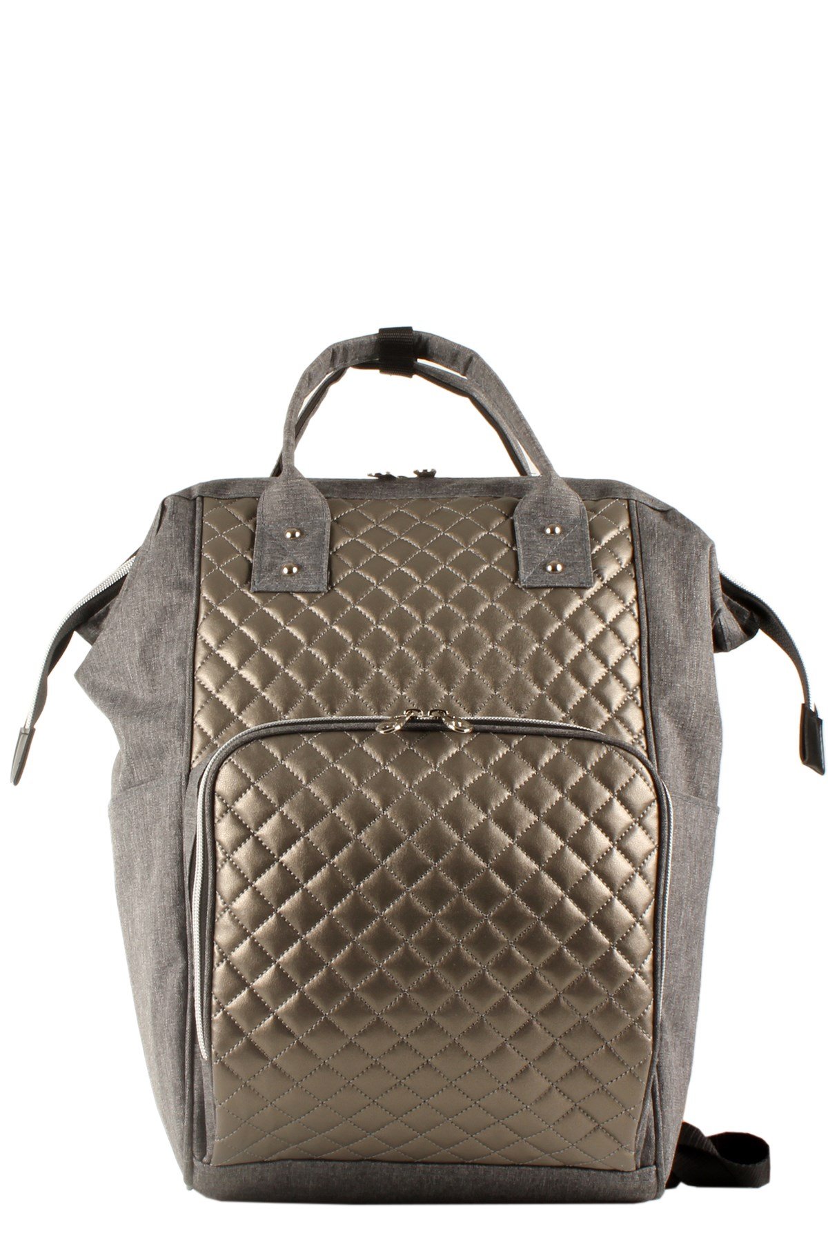 LWE60413-SLuwweLuwwe Bag'sKadın Folyo Destekli Isı Korumalı Cepli Anne Bebek Bakım Sırt Çantası (60413)