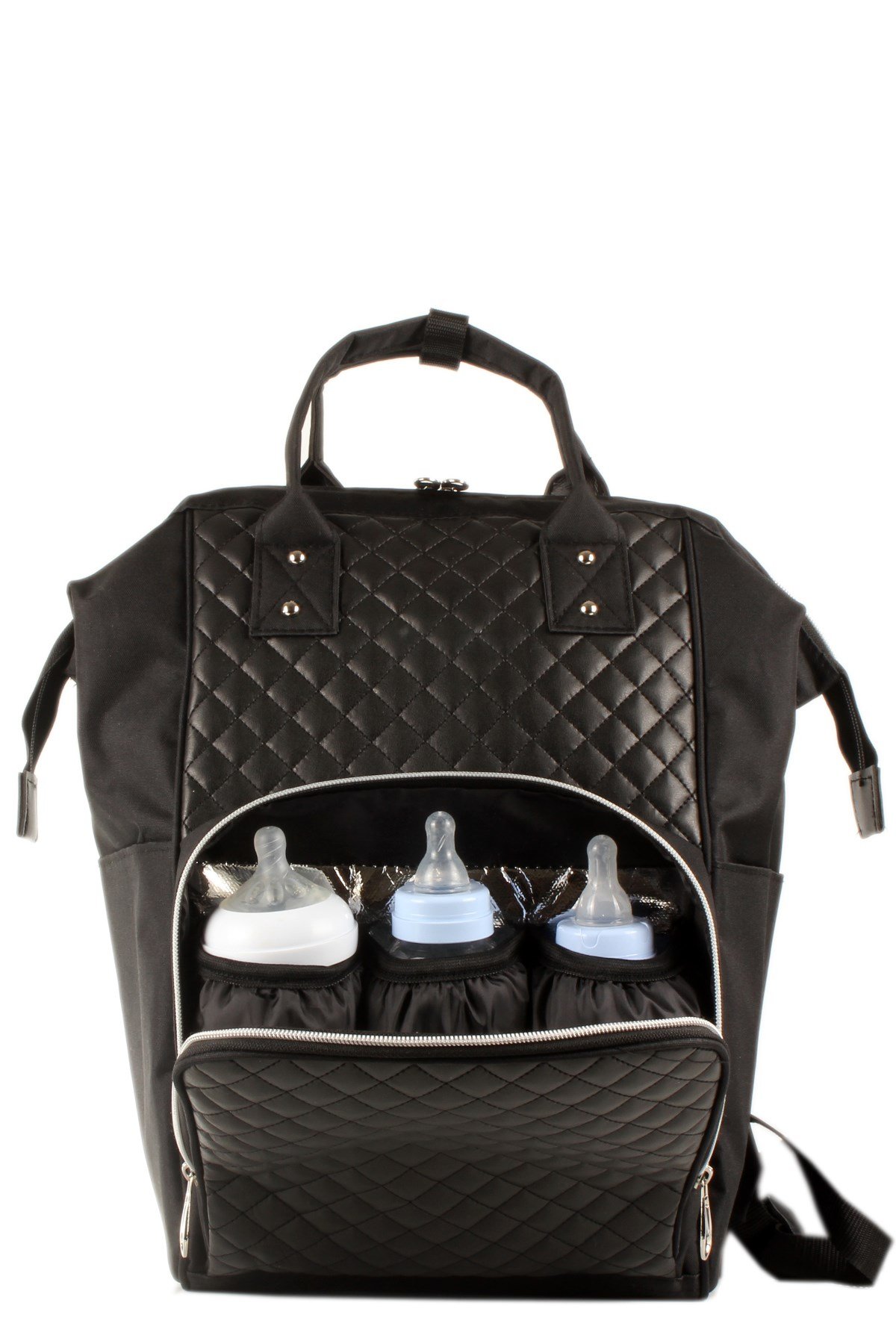 LWE60413-SLuwweLuwwe Bag'sKadın Folyo Destekli Isı Korumalı Cepli Anne Bebek Bakım Sırt Çantası (60413)