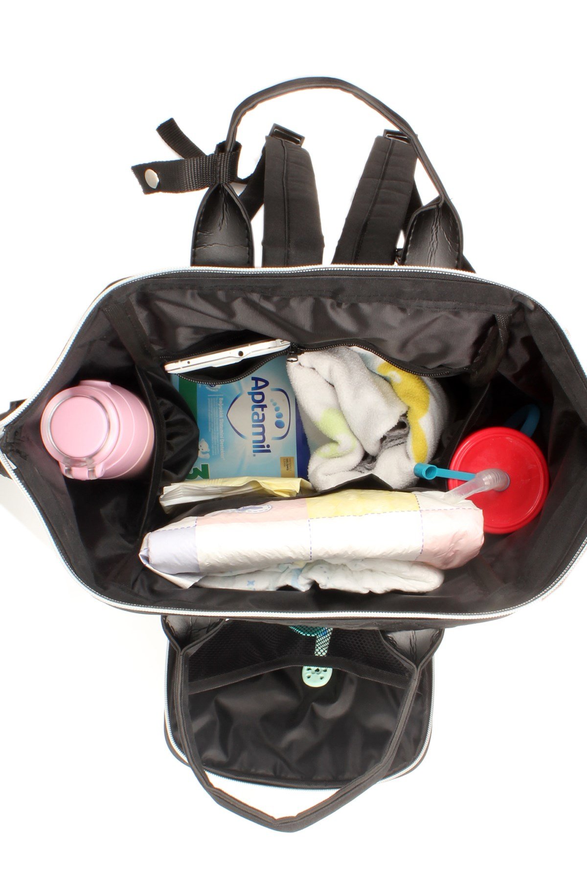 LWE60413-SLuwweLuwwe Bag'sKadın Folyo Destekli Isı Korumalı Cepli Anne Bebek Bakım Sırt Çantası (60413)