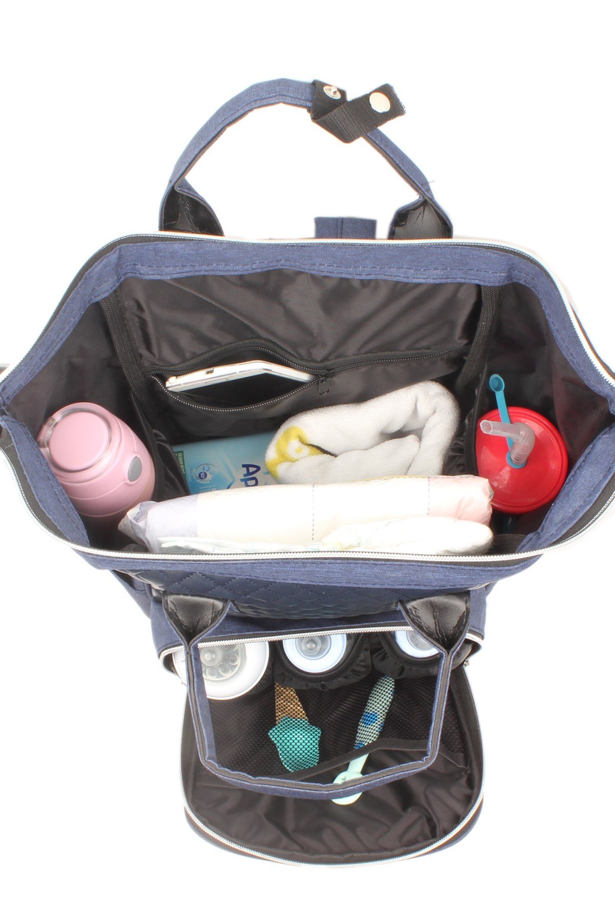 LWE60413-SLuwweLuwwe Bag'sKadın Folyo Destekli Isı Korumalı Cepli Anne Bebek Bakım Sırt Çantası (60413)