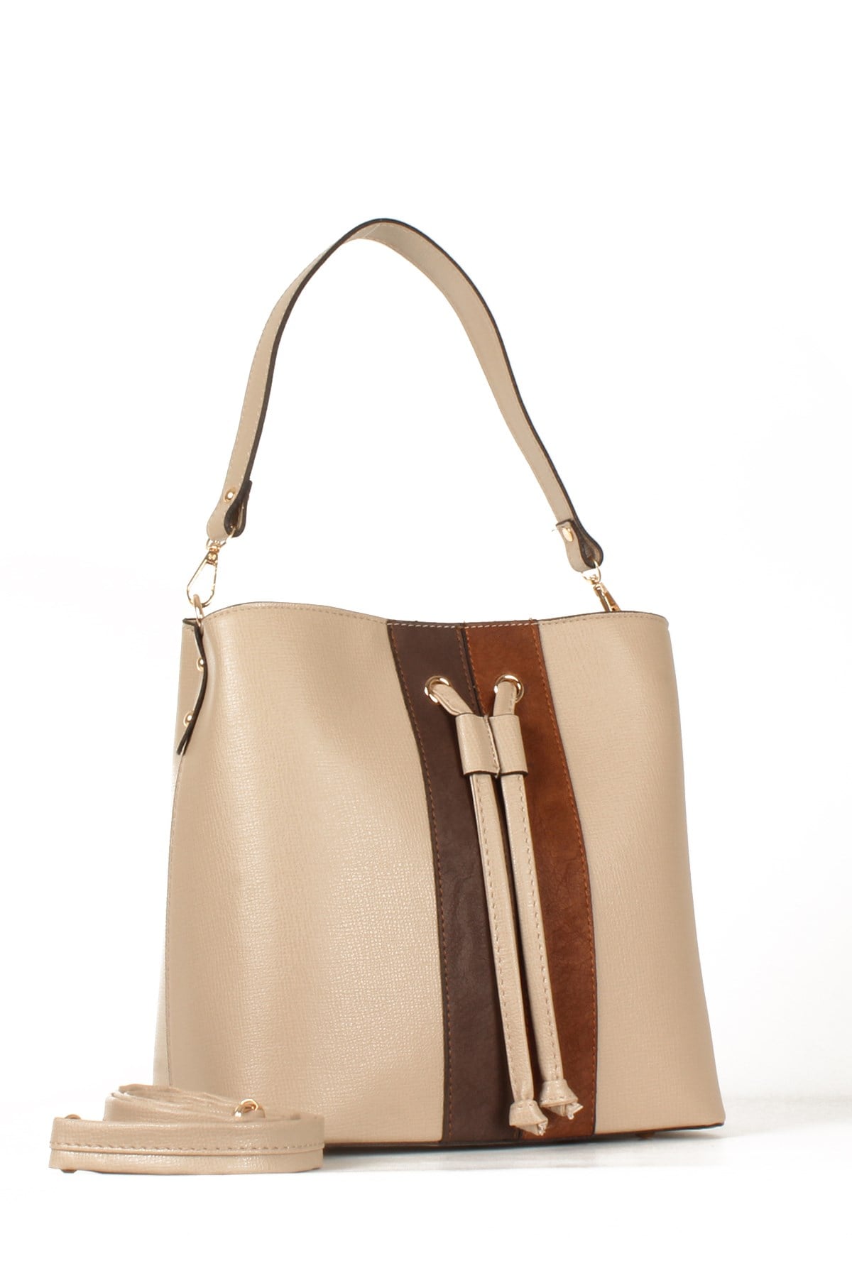 LWEM1447-SLuwweLuwwe Bag'sKadın İki Askılı Detaylı El ve Omuz Çantası (M1447)