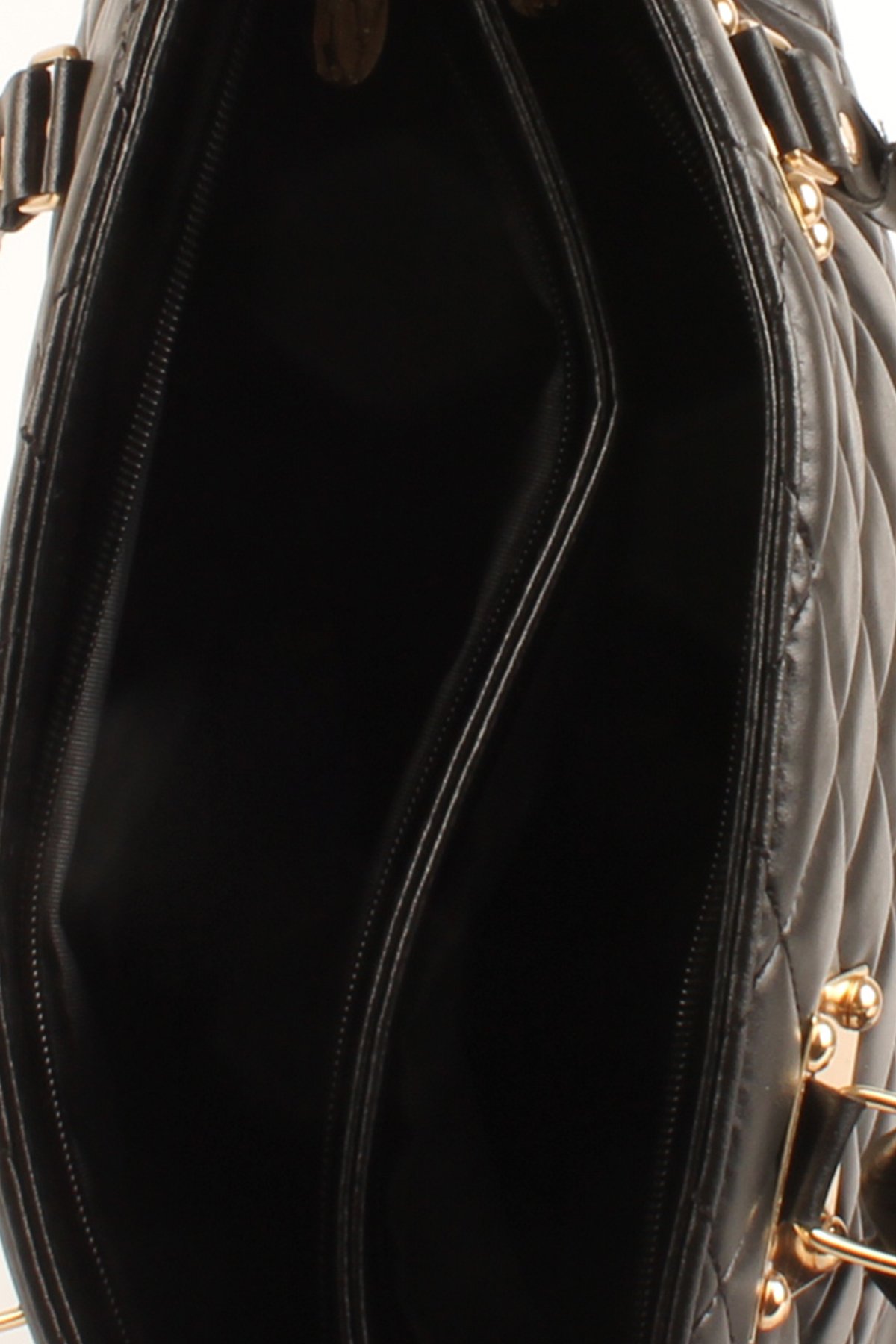 LWE1700-SyhTalhaLuwwe Bag'sKadın İki Bölmeli Anne Tarz Kapitoneli Cüzdanlı Gold Varaklı Kol Çantası (1700)