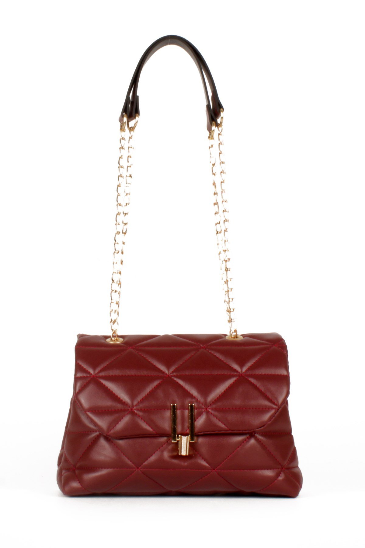 LWE10472-SMusabLuwwe Bag'sKadın İki Bölmeli Kapitoneli Zincir Askılı Omuz Çantası (10472)