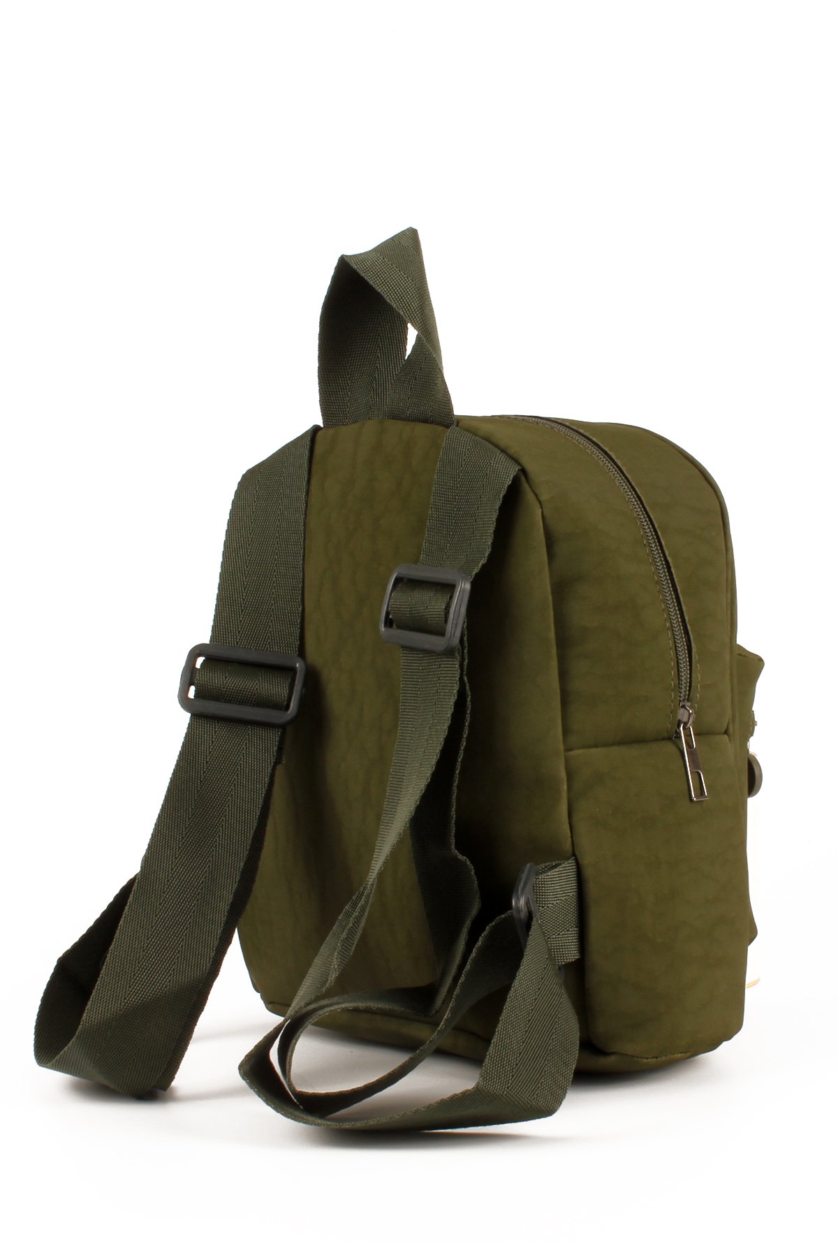 LWE10722-SyhTalhaLuwwe Bag'sKadın İki Bölmeli Kolon Askılı Krinkıl Kumaş Sırt Çantası (10722)