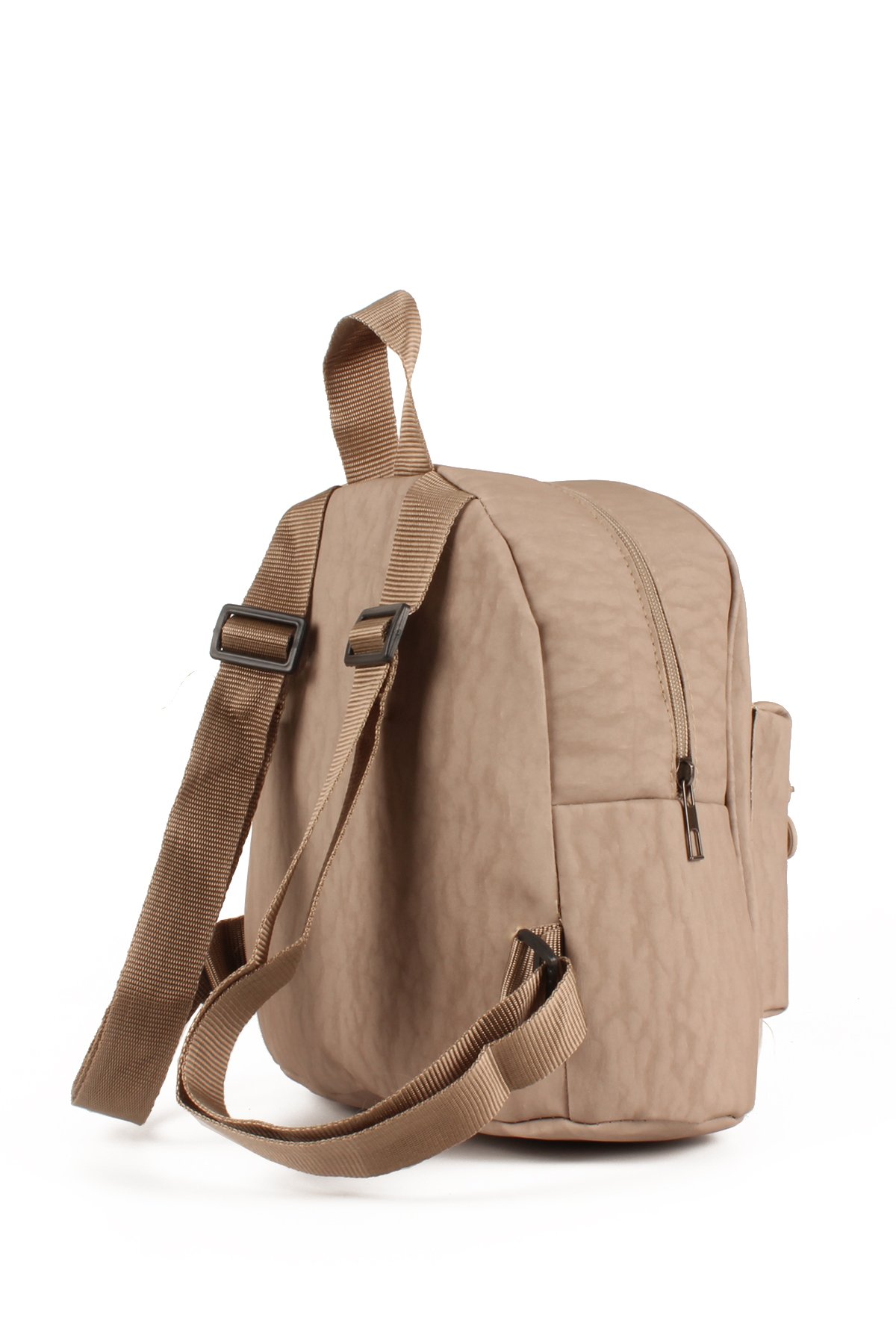 LWE10722-SyhTalhaLuwwe Bag'sKadın İki Bölmeli Kolon Askılı Krinkıl Kumaş Sırt Çantası (10722)