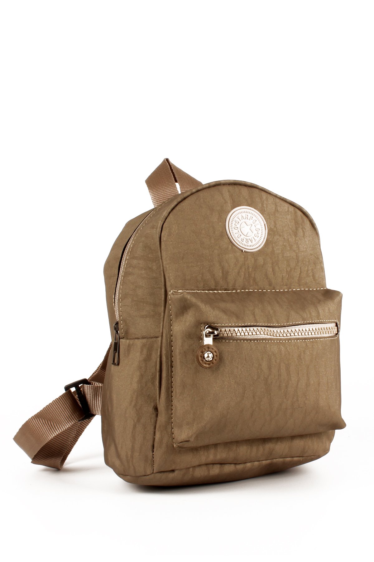 LWE10722-SyhTalhaLuwwe Bag'sKadın İki Bölmeli Kolon Askılı Krinkıl Kumaş Sırt Çantası (10722)