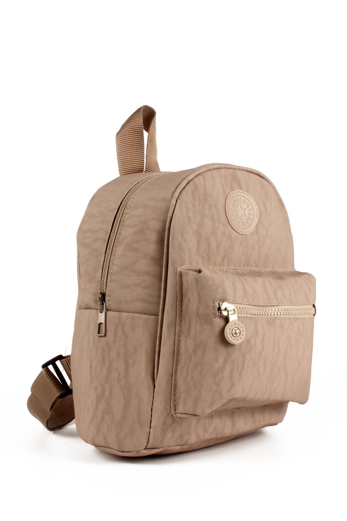 LWE10722-SyhTalhaLuwwe Bag'sKadın İki Bölmeli Kolon Askılı Krinkıl Kumaş Sırt Çantası (10722)