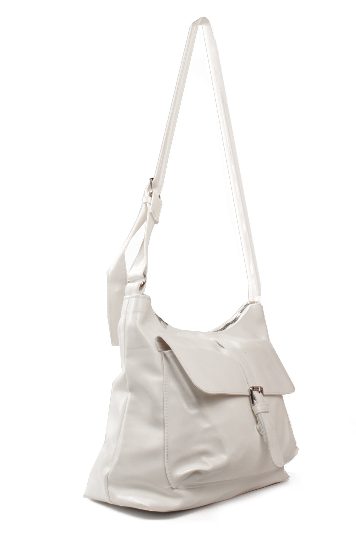 LWE1836-SyhMaviLuwwe Bag'sKadın İki Bölmeli Saten İç Astarlı İç Cepli Kemer Detaylı Postacı Tarz Omuz ve Çapraz Çanta (1836)