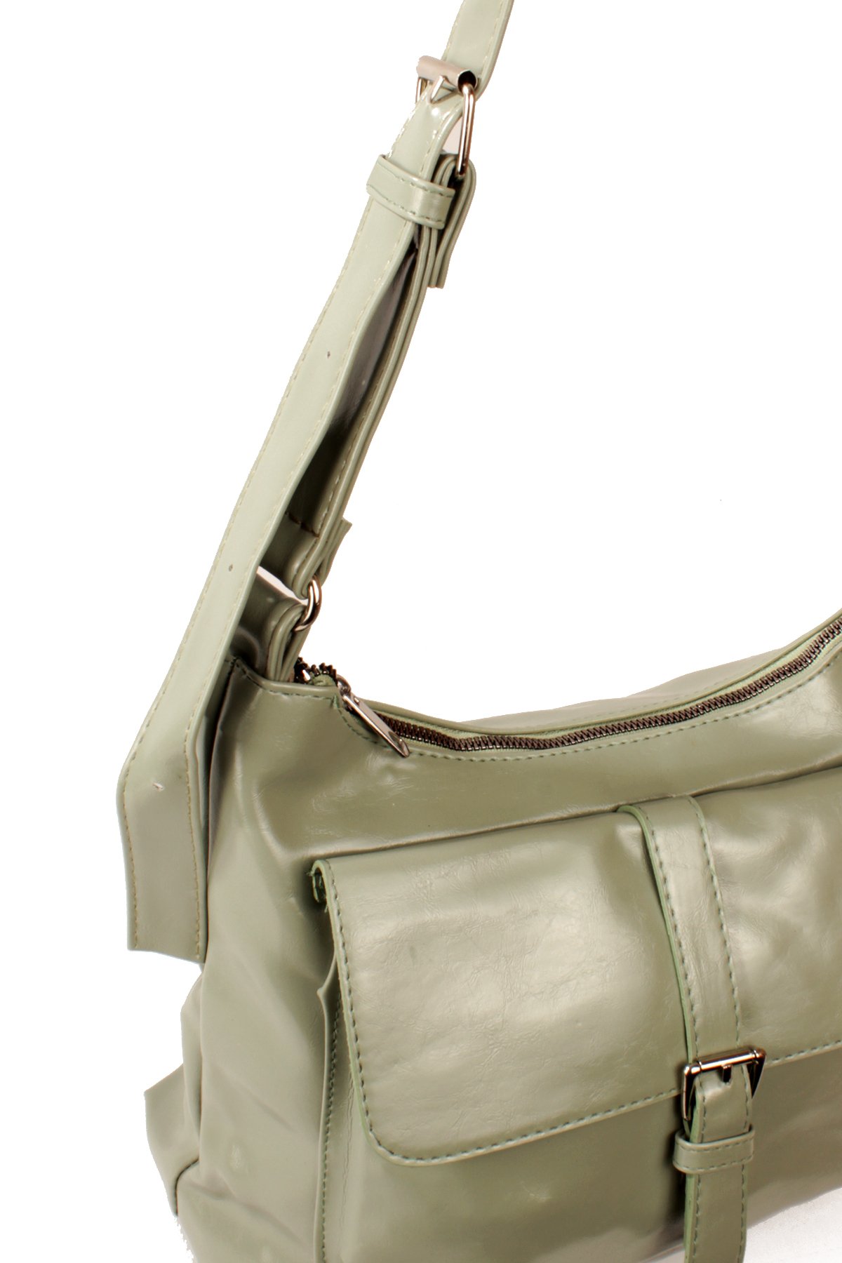 LWE1836-SyhMaviLuwwe Bag'sKadın İki Bölmeli Saten İç Astarlı İç Cepli Kemer Detaylı Postacı Tarz Omuz ve Çapraz Çanta (1836)