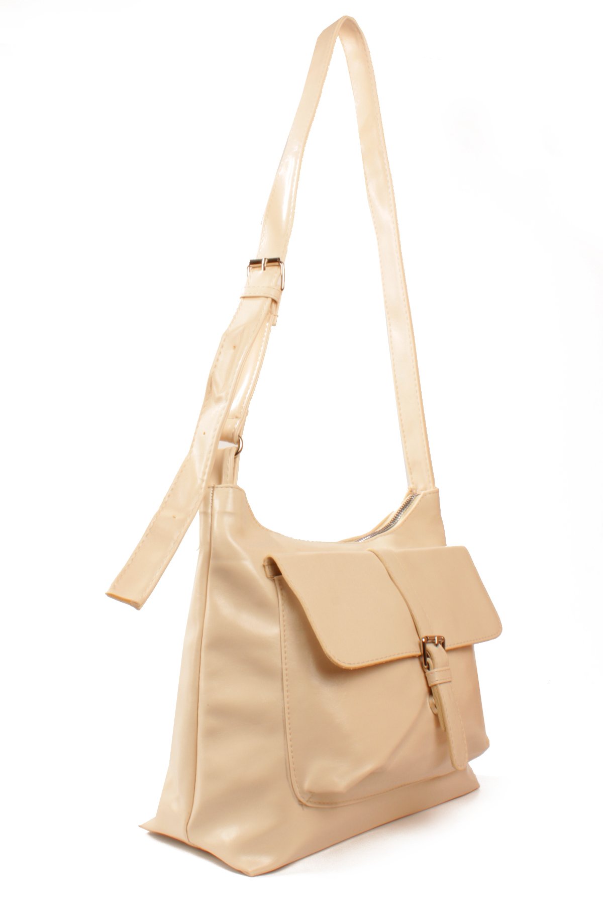 LWE1836-SyhMaviLuwwe Bag'sKadın İki Bölmeli Saten İç Astarlı İç Cepli Kemer Detaylı Postacı Tarz Omuz ve Çapraz Çanta (1836)