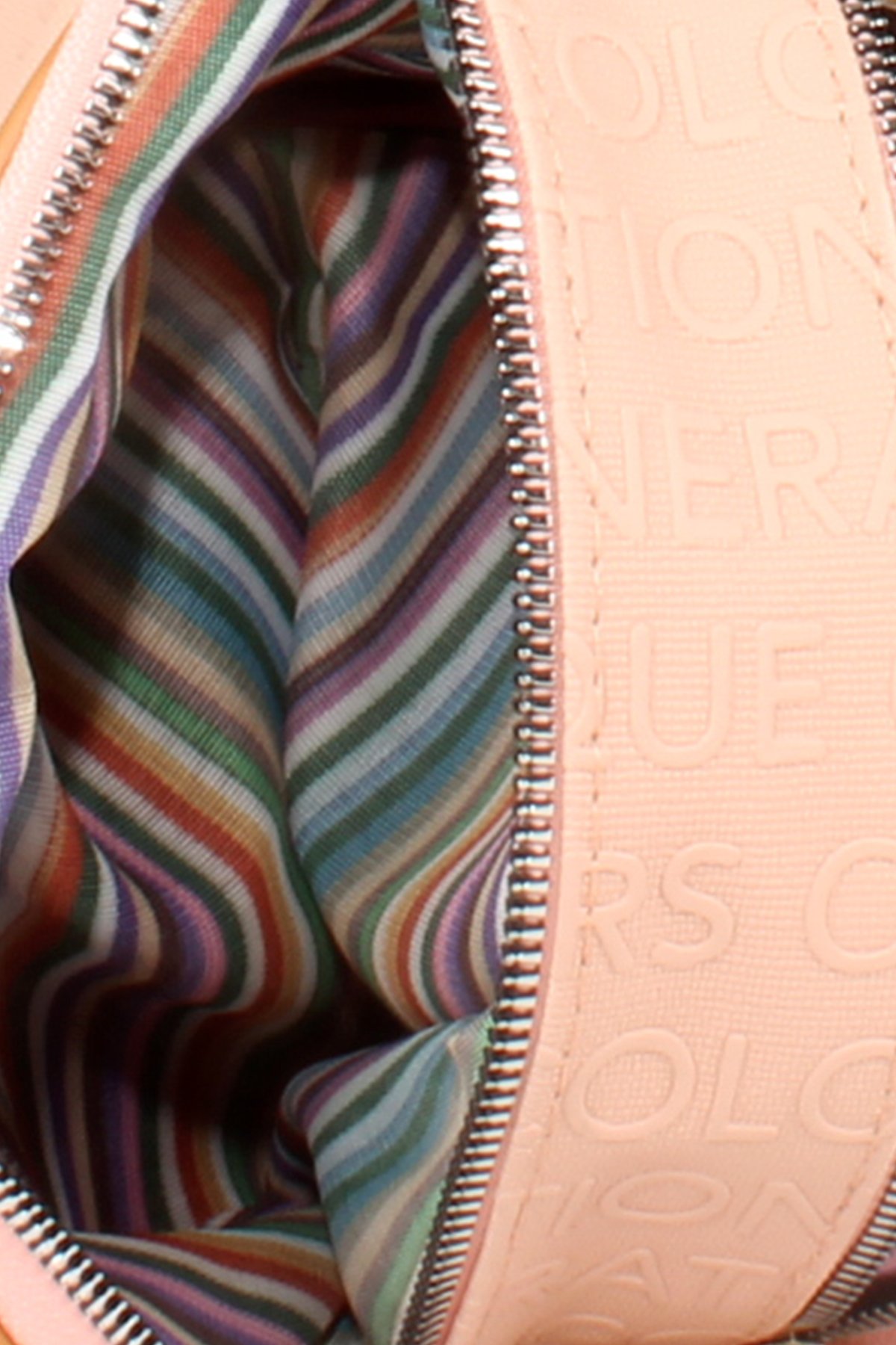 LWE20607-SyhTalhaLuwwe Bag'sKadın İki Bölmeli Yazı Detaylı Kolon Askılı Omuz Çantası (20607)