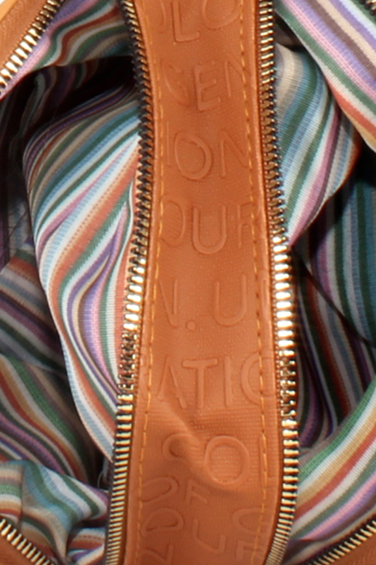 LWE20607-SyhTalhaLuwwe Bag'sKadın İki Bölmeli Yazı Detaylı Kolon Askılı Omuz Çantası (20607)