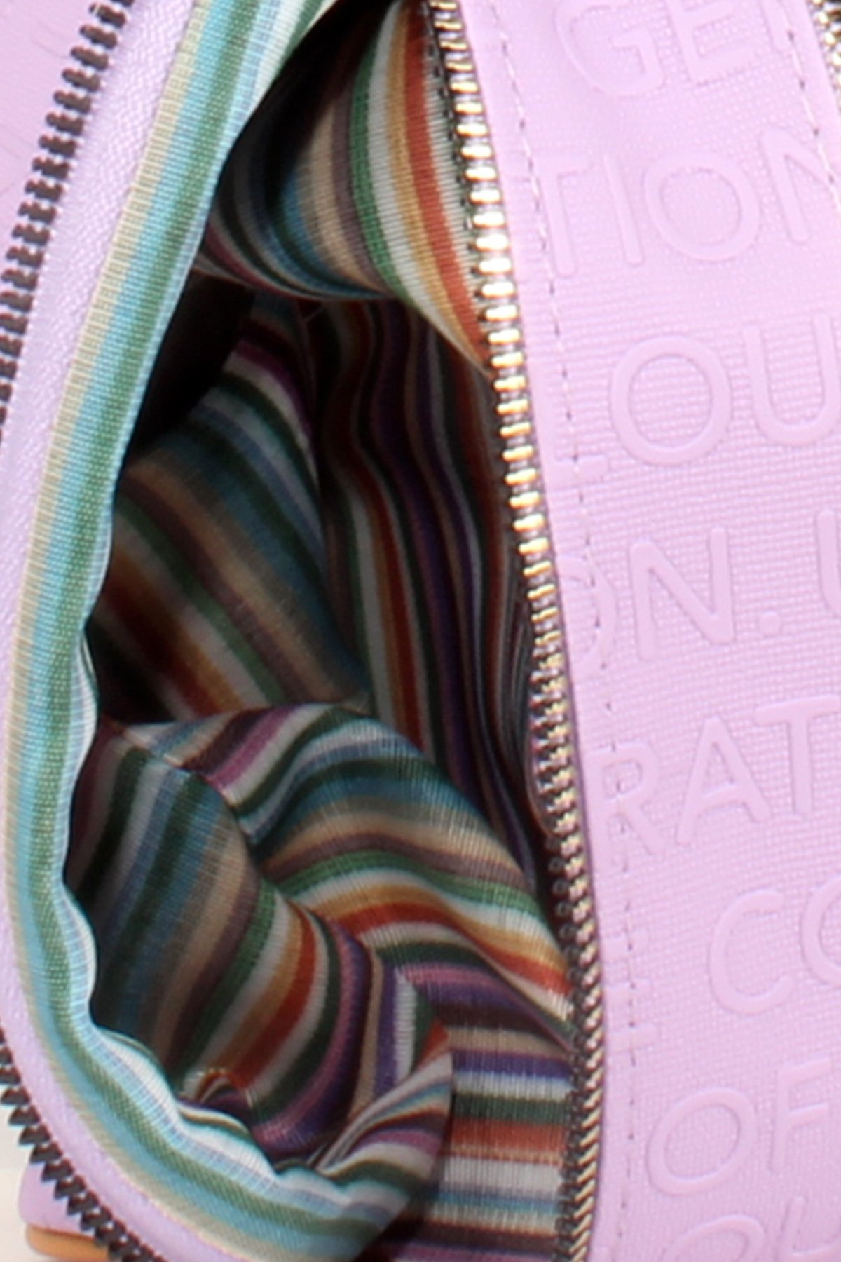 LWE20607-SyhTalhaLuwwe Bag'sKadın İki Bölmeli Yazı Detaylı Kolon Askılı Omuz Çantası (20607)