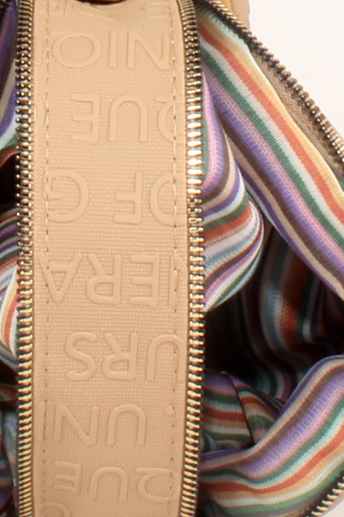 LWE20607-SyhTalhaLuwwe Bag'sKadın İki Bölmeli Yazı Detaylı Kolon Askılı Omuz Çantası (20607)