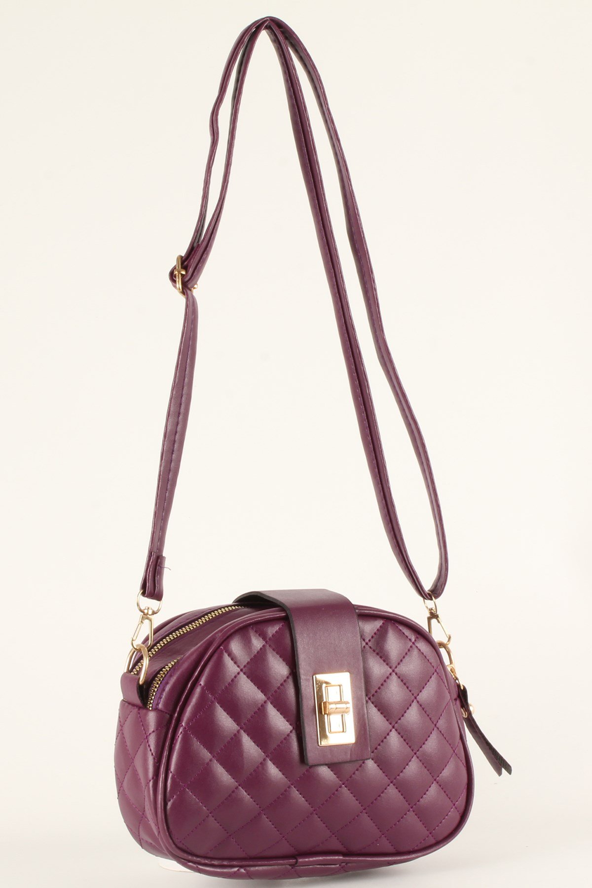 LWE20407-SLuwweLuwwe Bag'sKadın İki Fermuarlı Bölmeli Kilitli Çanta (20407)