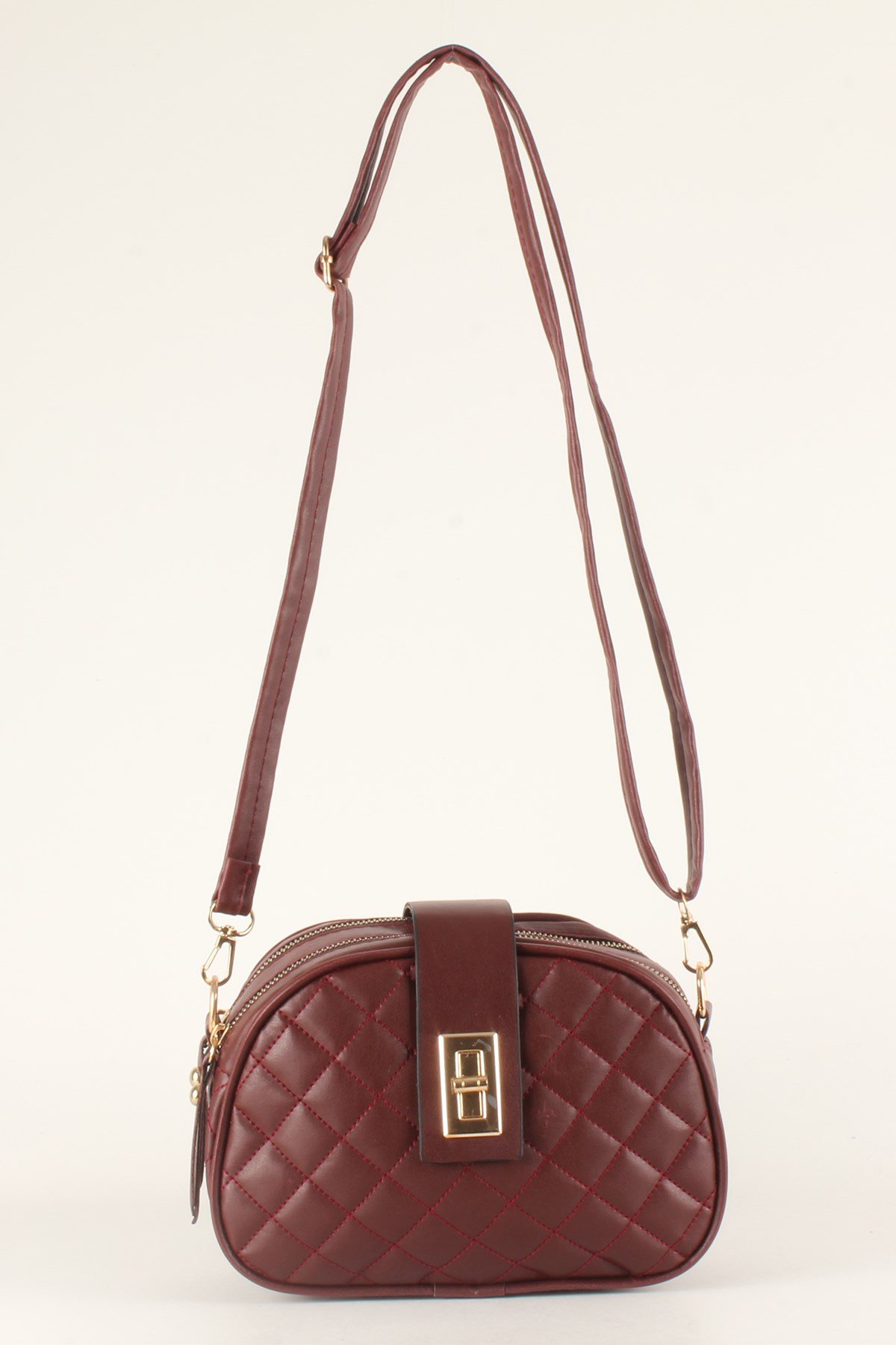 LWE20407-SLuwweLuwwe Bag'sKadın İki Fermuarlı Bölmeli Kilitli Çanta (20407)