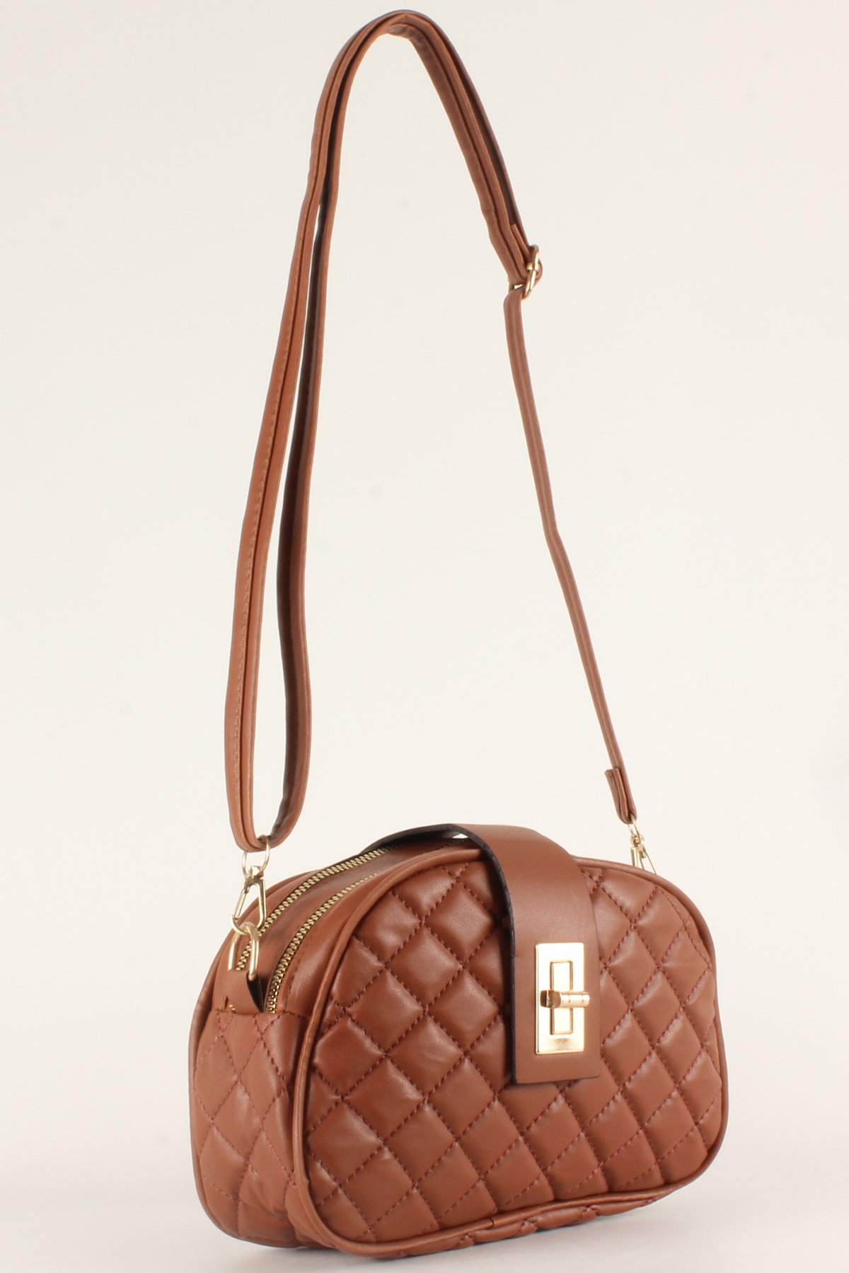 LWE20407-SLuwweLuwwe Bag'sKadın İki Fermuarlı Bölmeli Kilitli Çanta (20407)