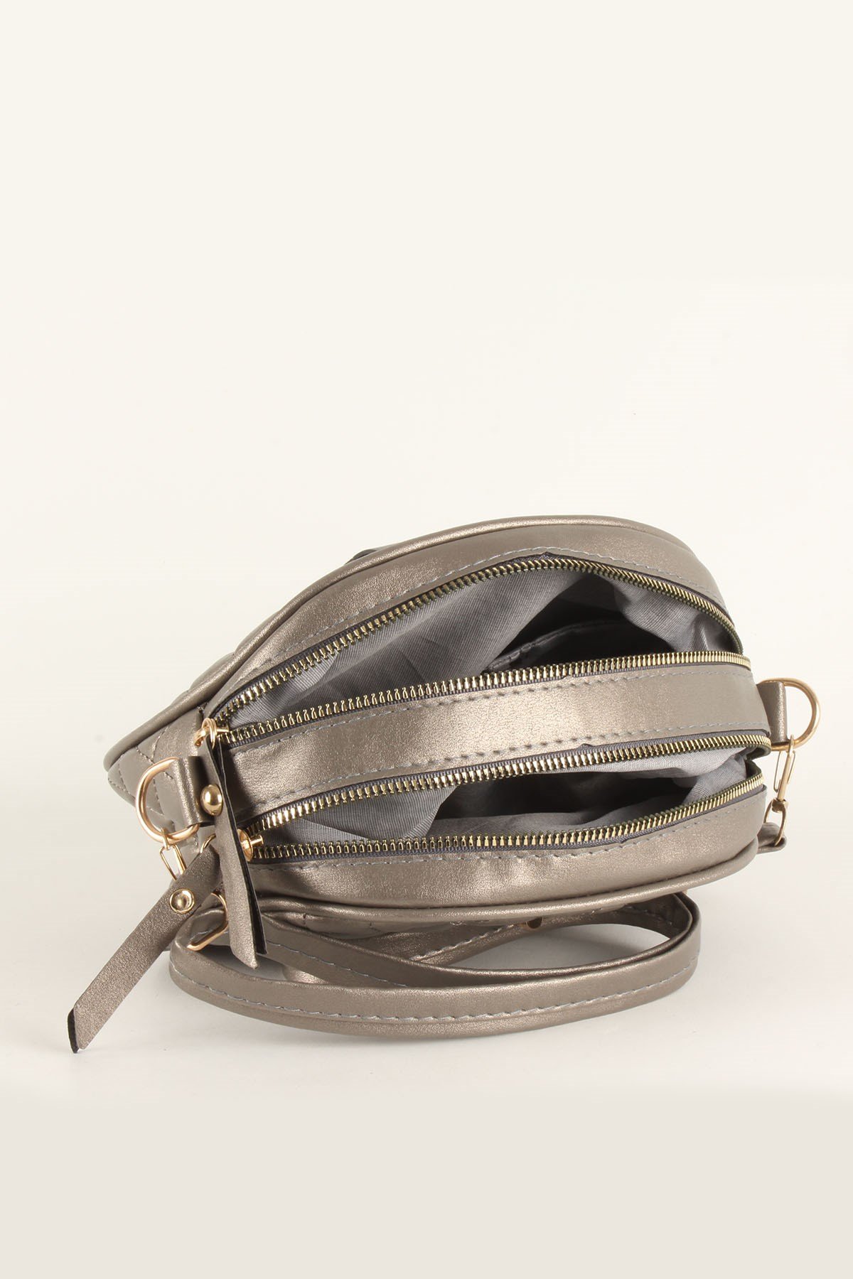 LWE20407-SLuwweLuwwe Bag'sKadın İki Fermuarlı Bölmeli Kilitli Çanta (20407)