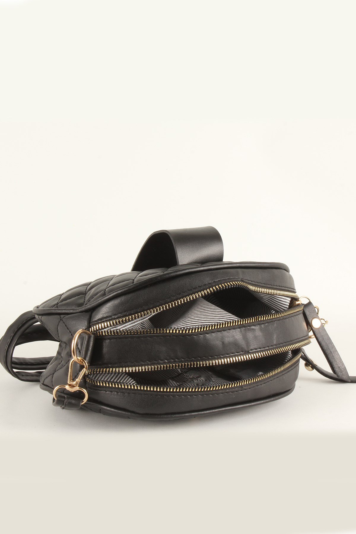 LWE20407-SLuwweLuwwe Bag'sKadın İki Fermuarlı Bölmeli Kilitli Çanta (20407)