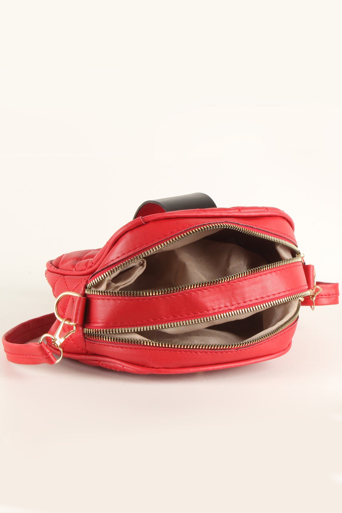 LWE20407-SLuwweLuwwe Bag'sKadın İki Fermuarlı Bölmeli Kilitli Çanta (20407)