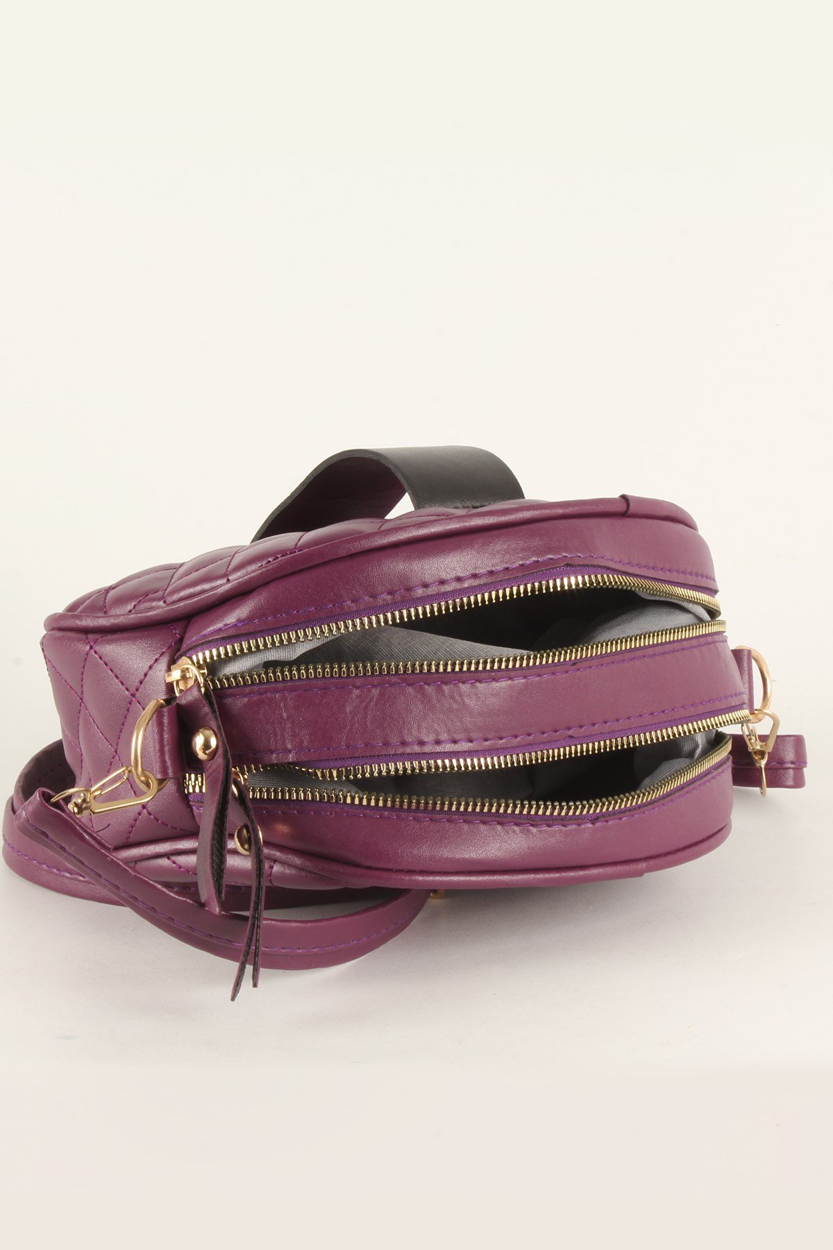 LWE20407-SLuwweLuwwe Bag'sKadın İki Fermuarlı Bölmeli Kilitli Çanta (20407)