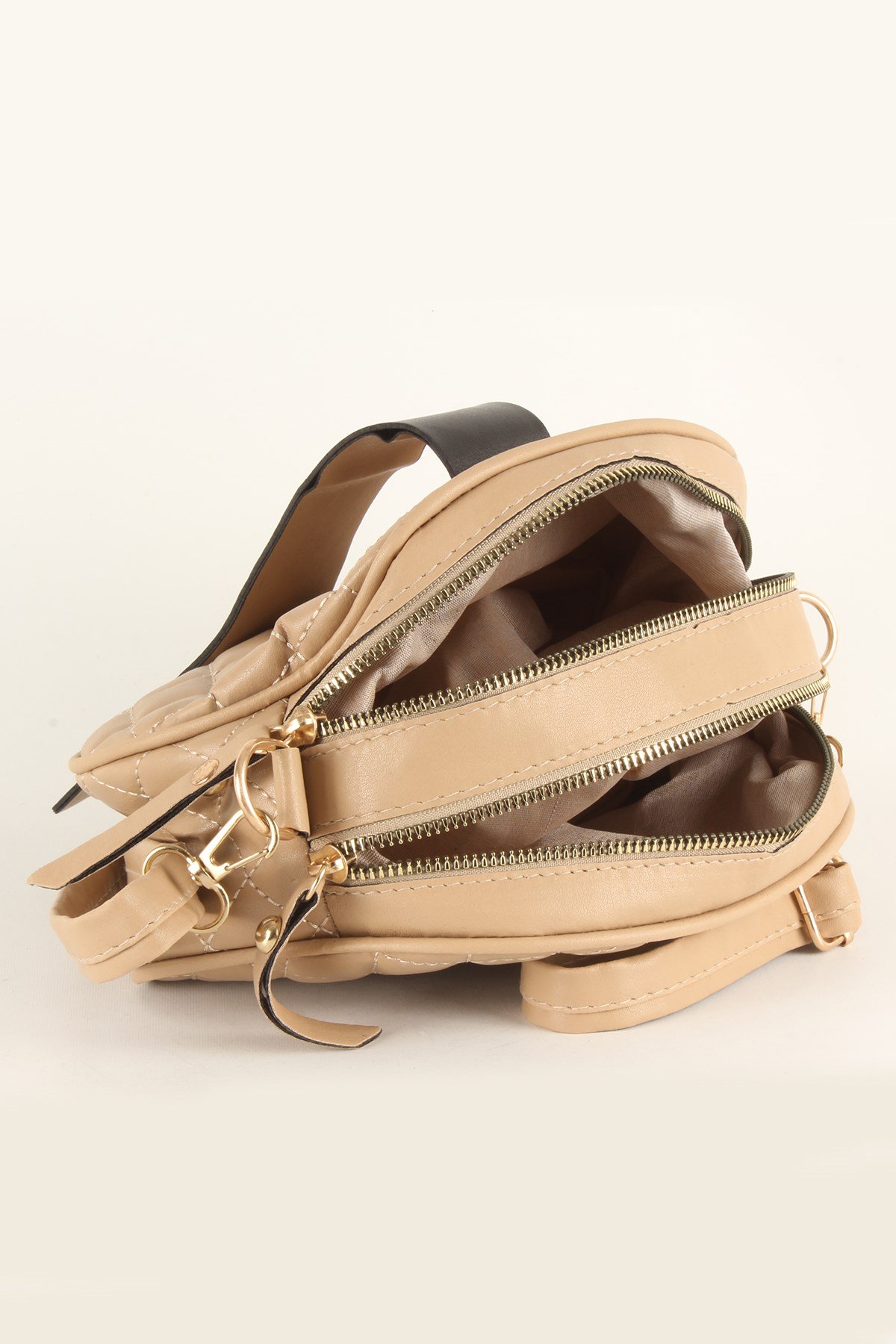 LWE20407-SLuwweLuwwe Bag'sKadın İki Fermuarlı Bölmeli Kilitli Çanta (20407)