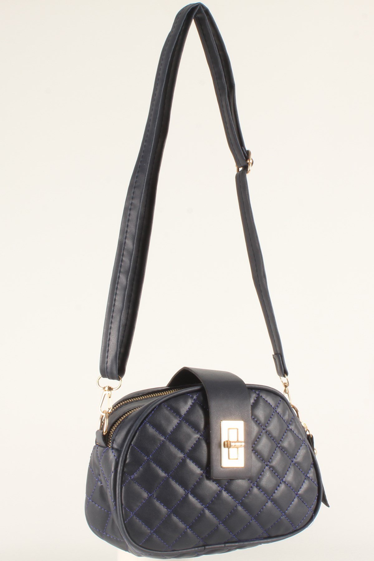 LWE20407-SLuwweLuwwe Bag'sKadın İki Fermuarlı Bölmeli Kilitli Çanta (20407)