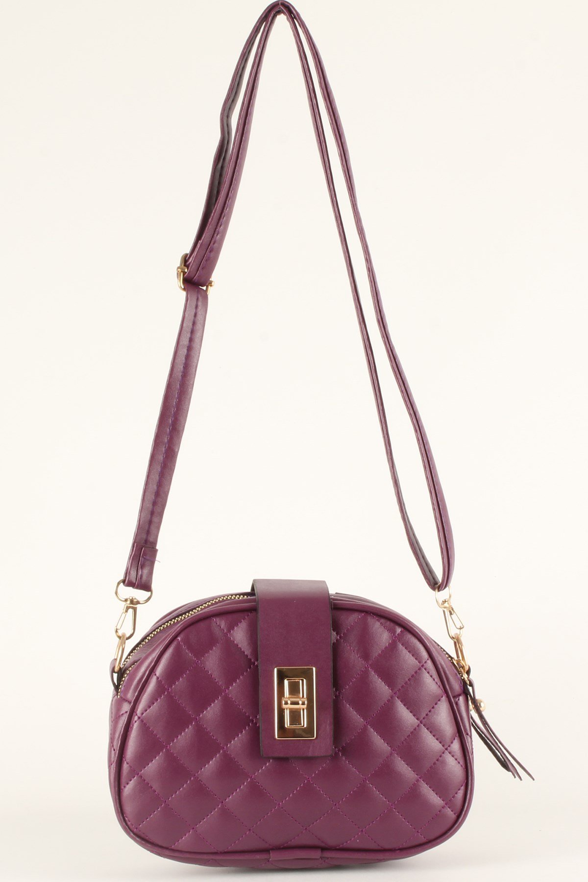 LWE20407-SLuwweLuwwe Bag'sKadın İki Fermuarlı Bölmeli Kilitli Çanta (20407)