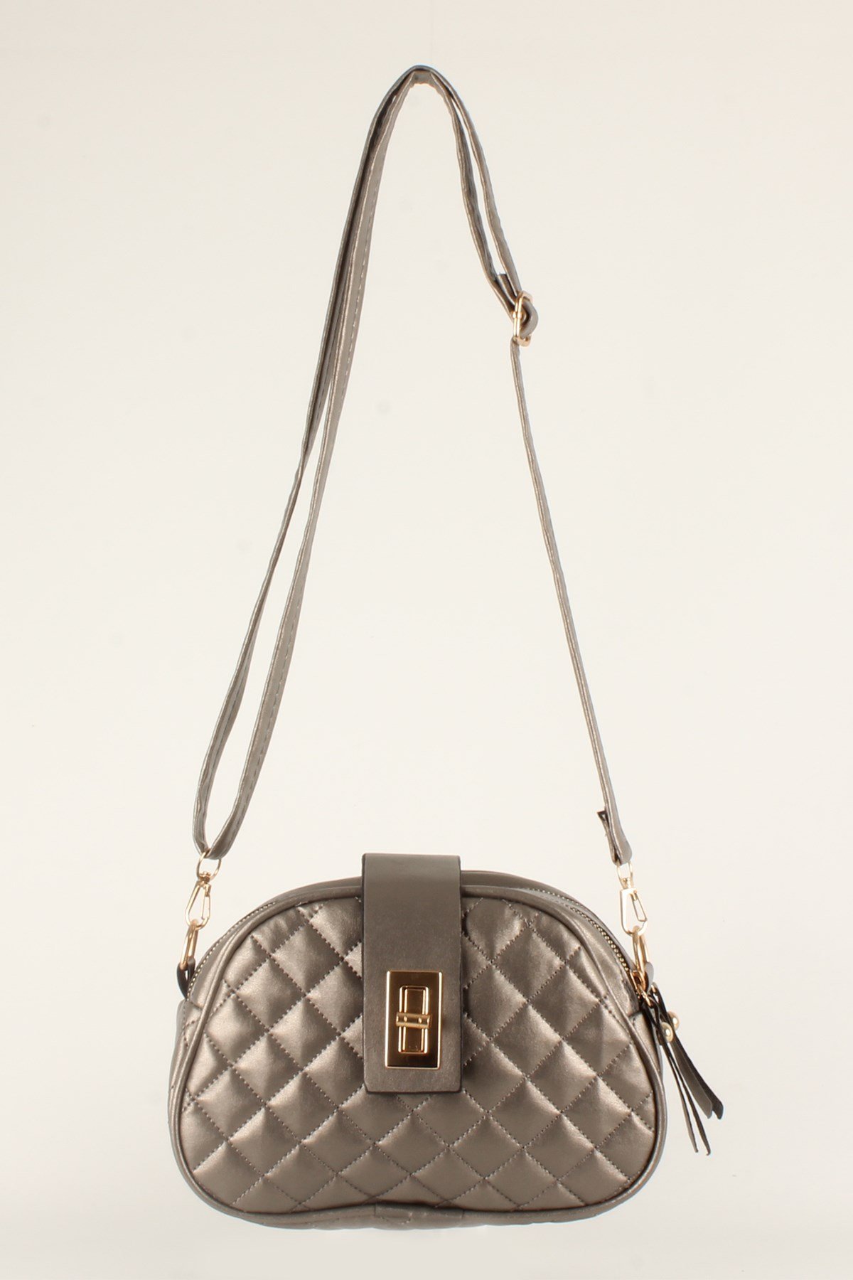 LWE20407-SLuwweLuwwe Bag'sKadın İki Fermuarlı Bölmeli Kilitli Çanta (20407)