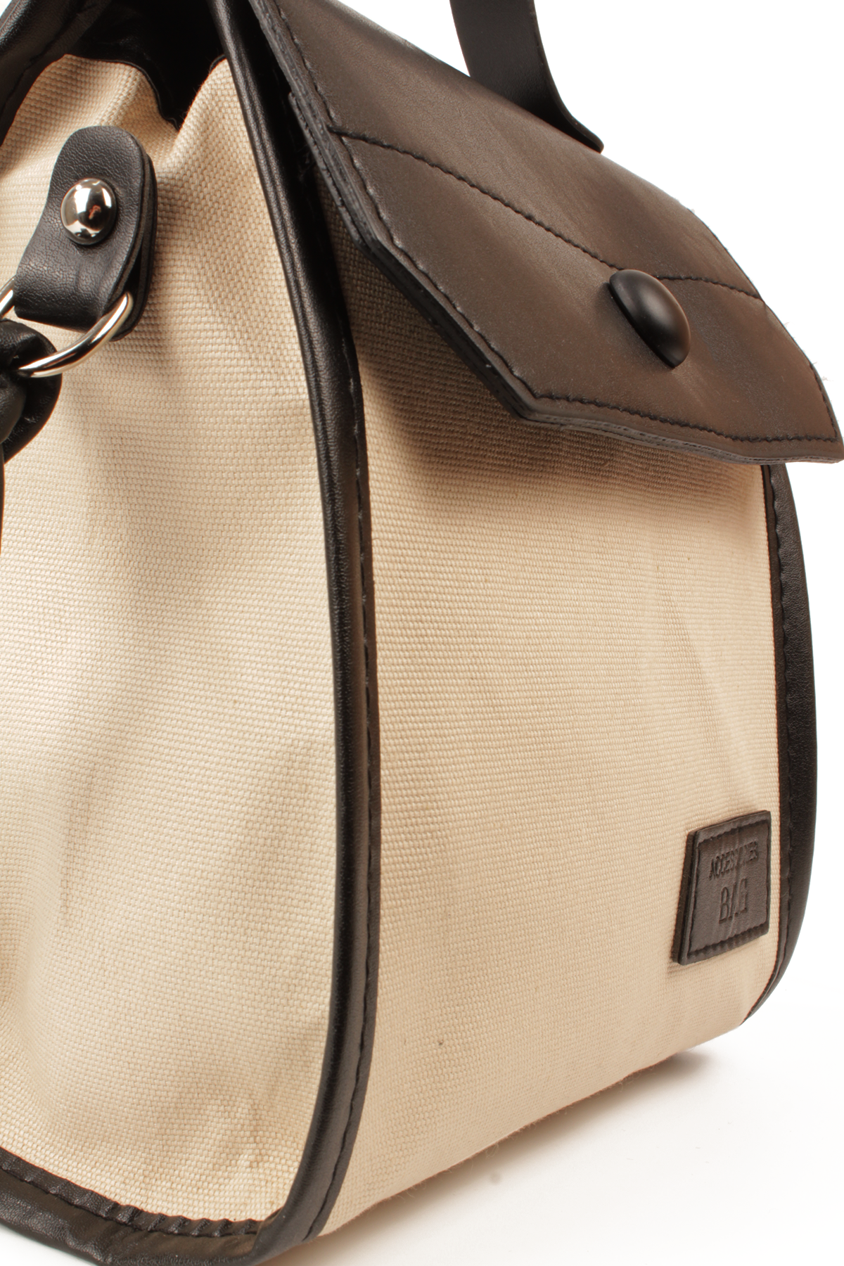 LWE20804-SyhTalhaLuwwe Bag'sKadın Jüt Doku Keten Gövde Deri Kapaklı Simetrik Askılı Yazı Detaylı El & Omuz & Çapraz Çanta(20804)