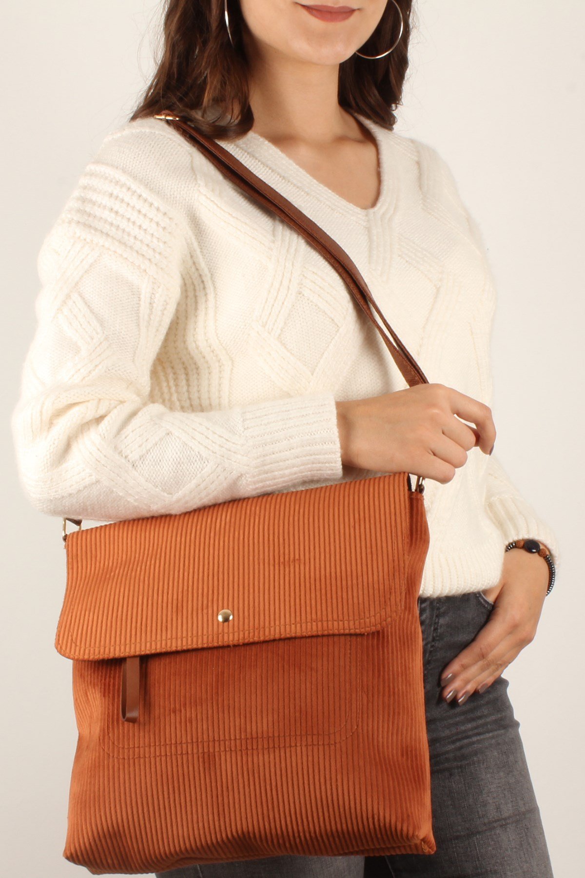 LWE20334-SLuwweLuwwe Bag'sKadın Kadife Postacı Çanta