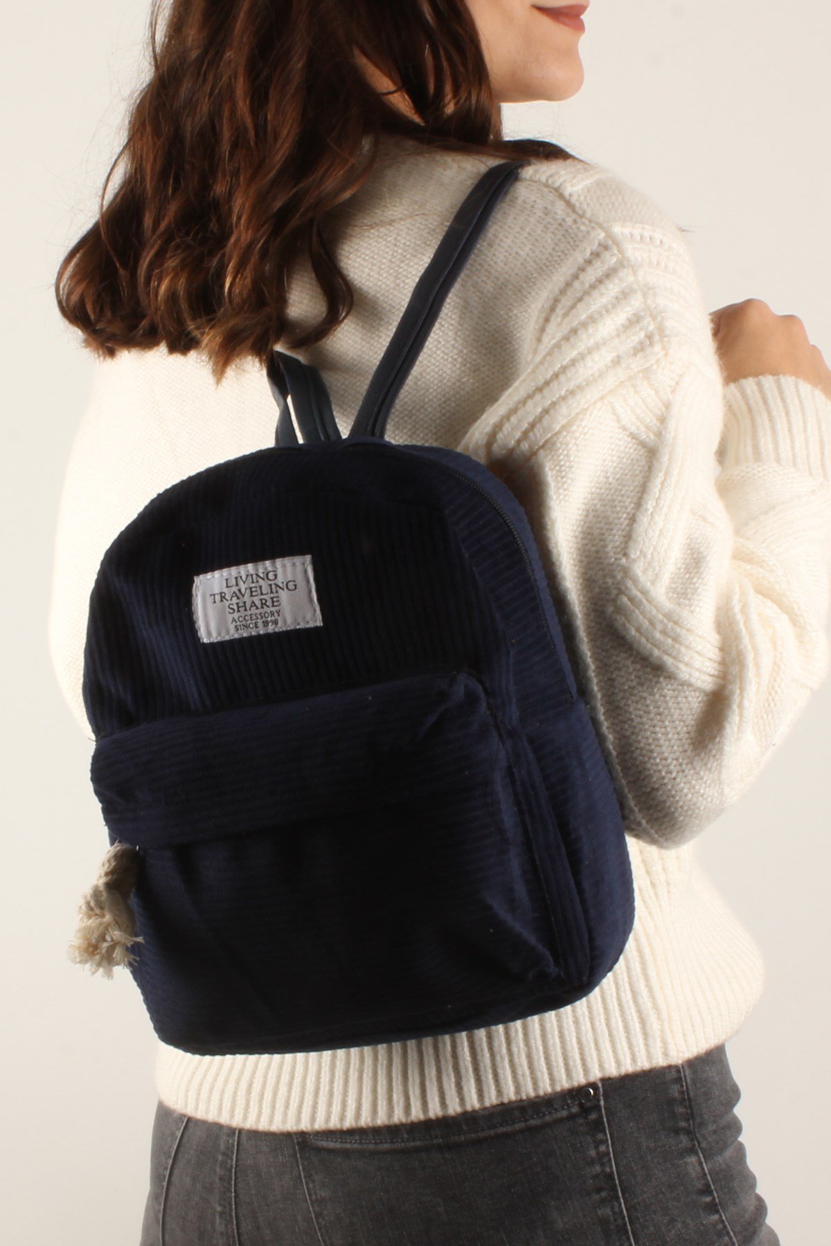 LWE20335-SLuwweLuwwe Bag'sKadın Kadife Sırt Çantası