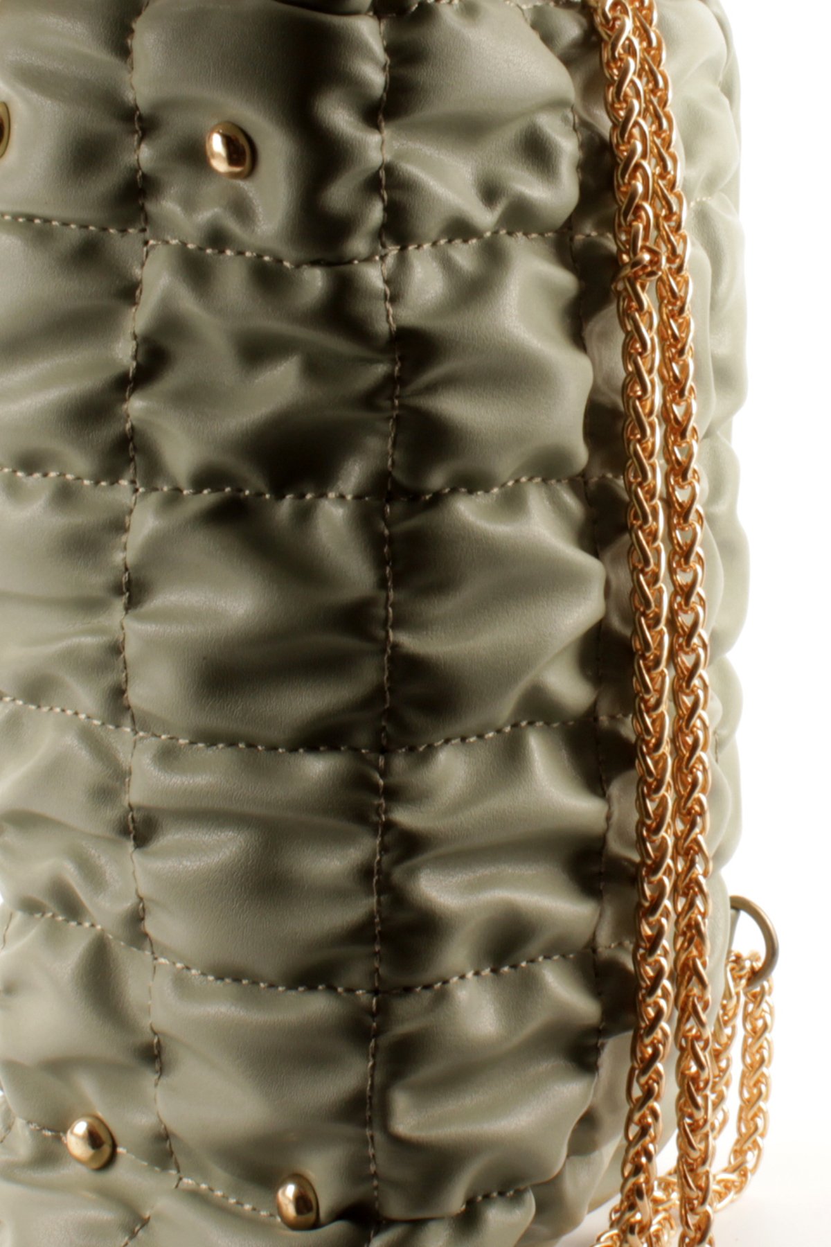 LWE10759-MintYTalhaLuwwe Bag'sKadın Kalın Zincir Askılı Burslu Kırışık Kapitoneli Omuz ve Abiye Çanta (10759)