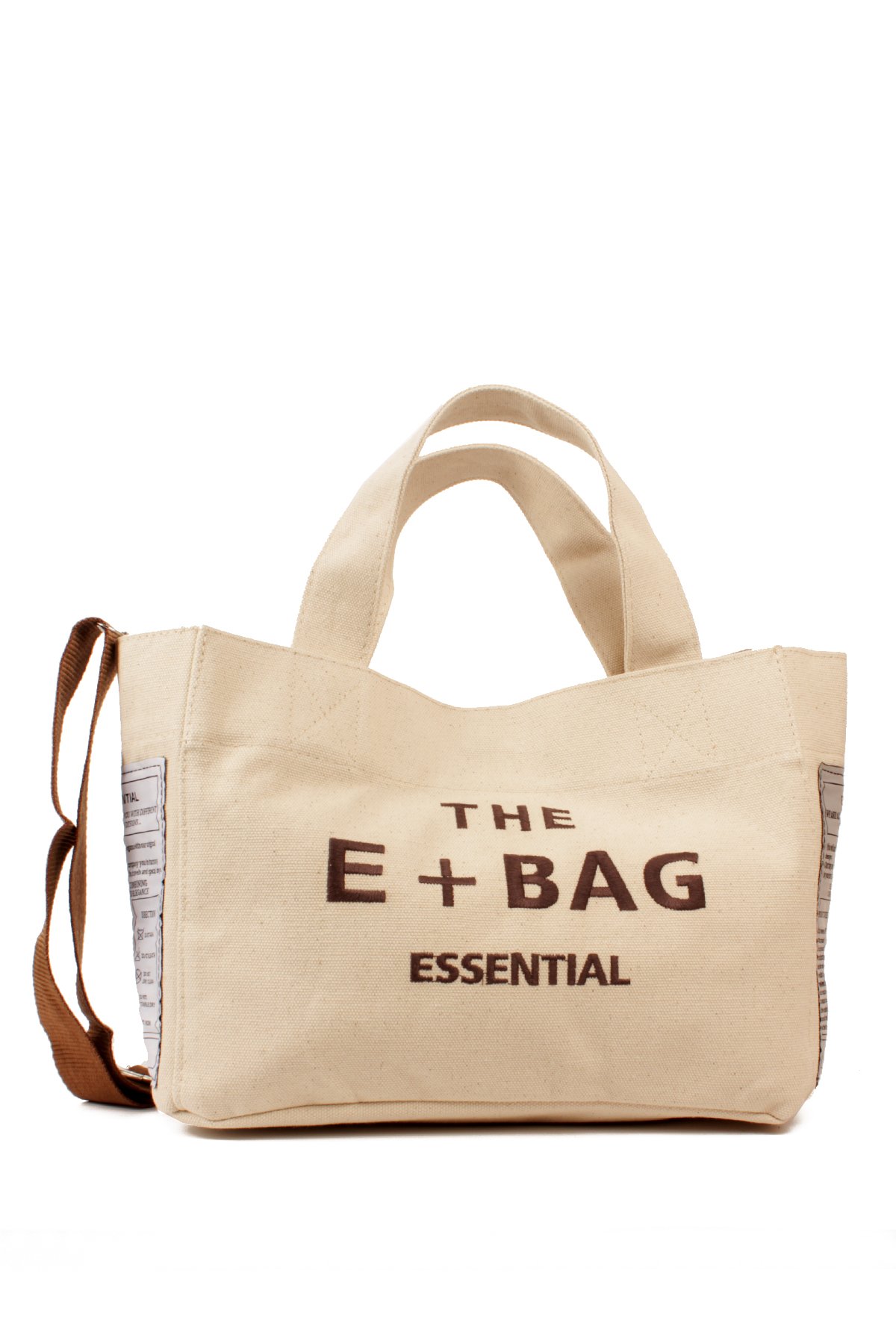 LWE10841-KrmTalhaLuwwe Bag'sKadın Kanvas Salaş Tarz Yazı Detaylı Omuz Askılı Çıt Çıt Kapama Büyük Boy El-Omuz Tote Çanta (10841)