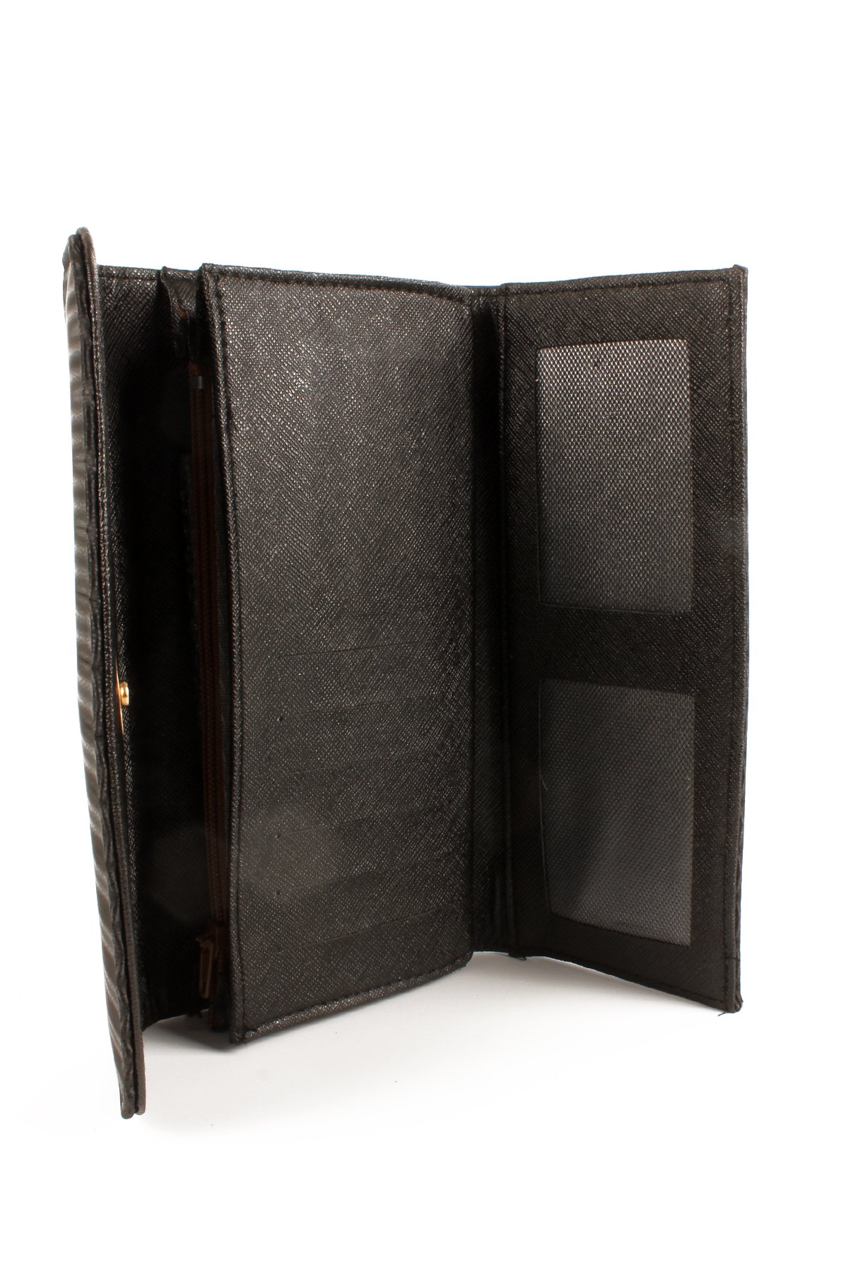 LWE50709-SyhTalhaLuwwe Bag'sKadın Kapaklı Saten Doku Üç İç Bölmeli Cüzdan Ve Kartlık  (50709)