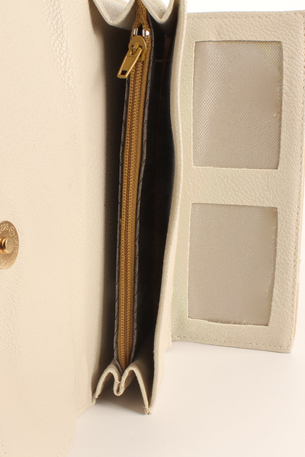 LWE50709-SyhTalhaLuwwe Bag'sKadın Kapaklı Saten Doku Üç İç Bölmeli Cüzdan Ve Kartlık  (50709)