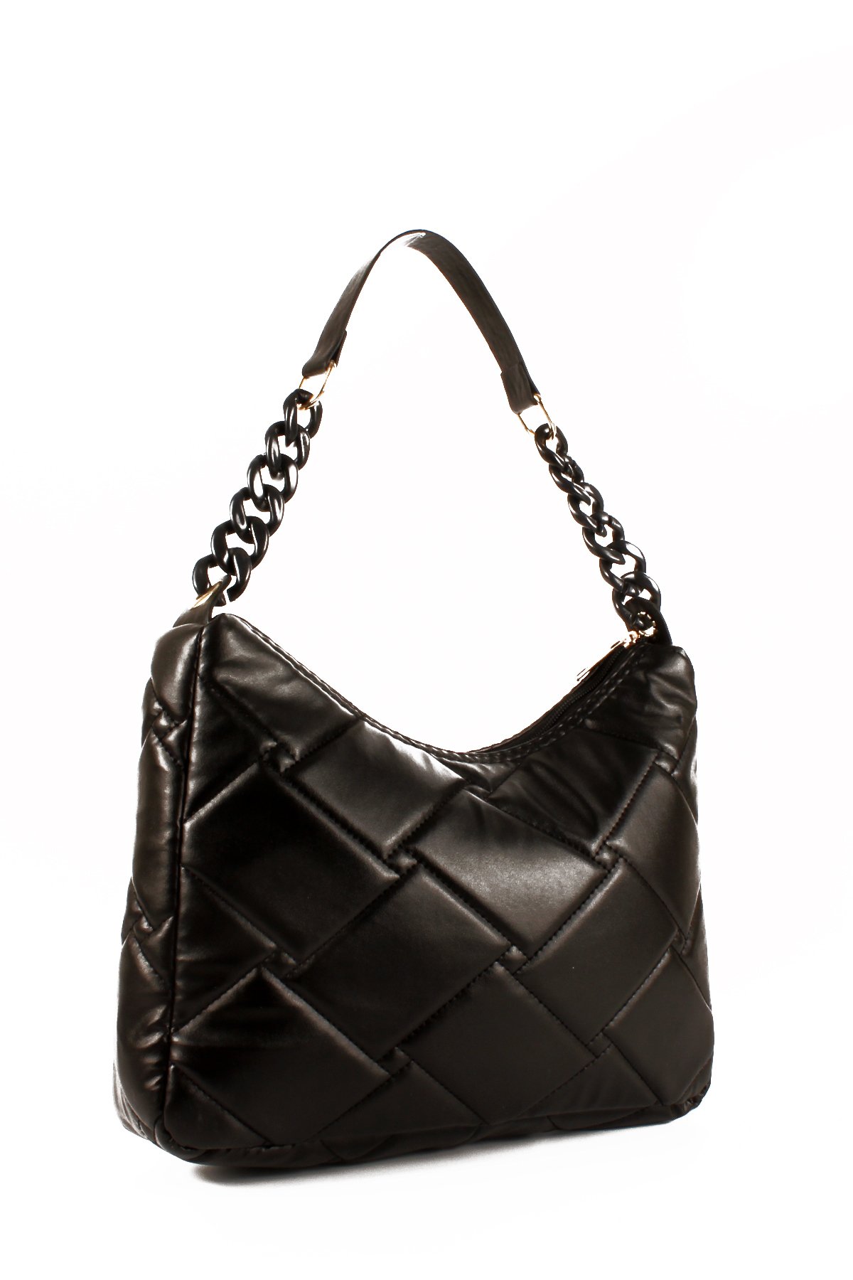 LWE10687-SyhTalhaLuwwe Bag'sKadın Kapitone Özel Nakışlı Zincir Askılı Baget Çanta (10687)