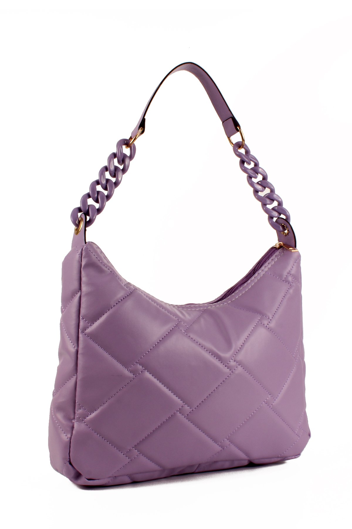 LWE10687-SyhTalhaLuwwe Bag'sKadın Kapitone Özel Nakışlı Zincir Askılı Baget Çanta (10687)