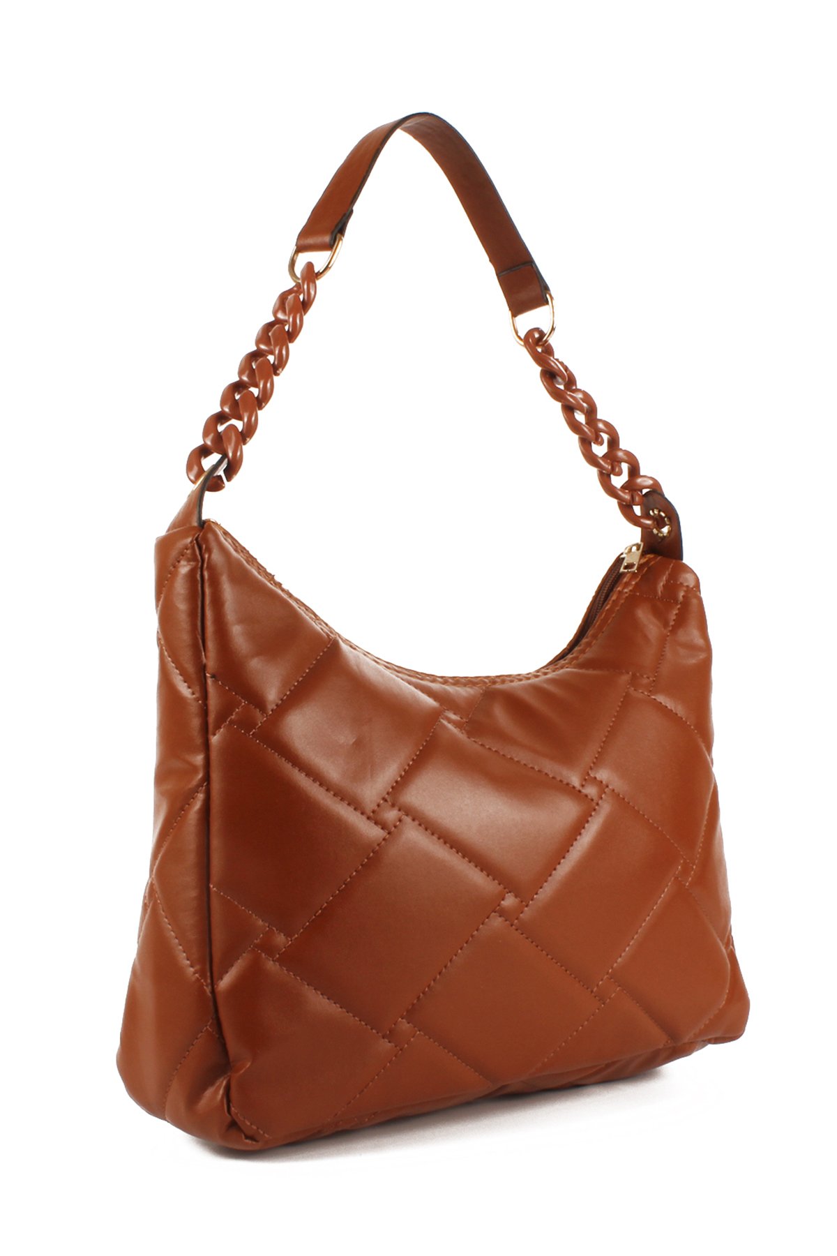 LWE10687-SyhTalhaLuwwe Bag'sKadın Kapitone Özel Nakışlı Zincir Askılı Baget Çanta (10687)