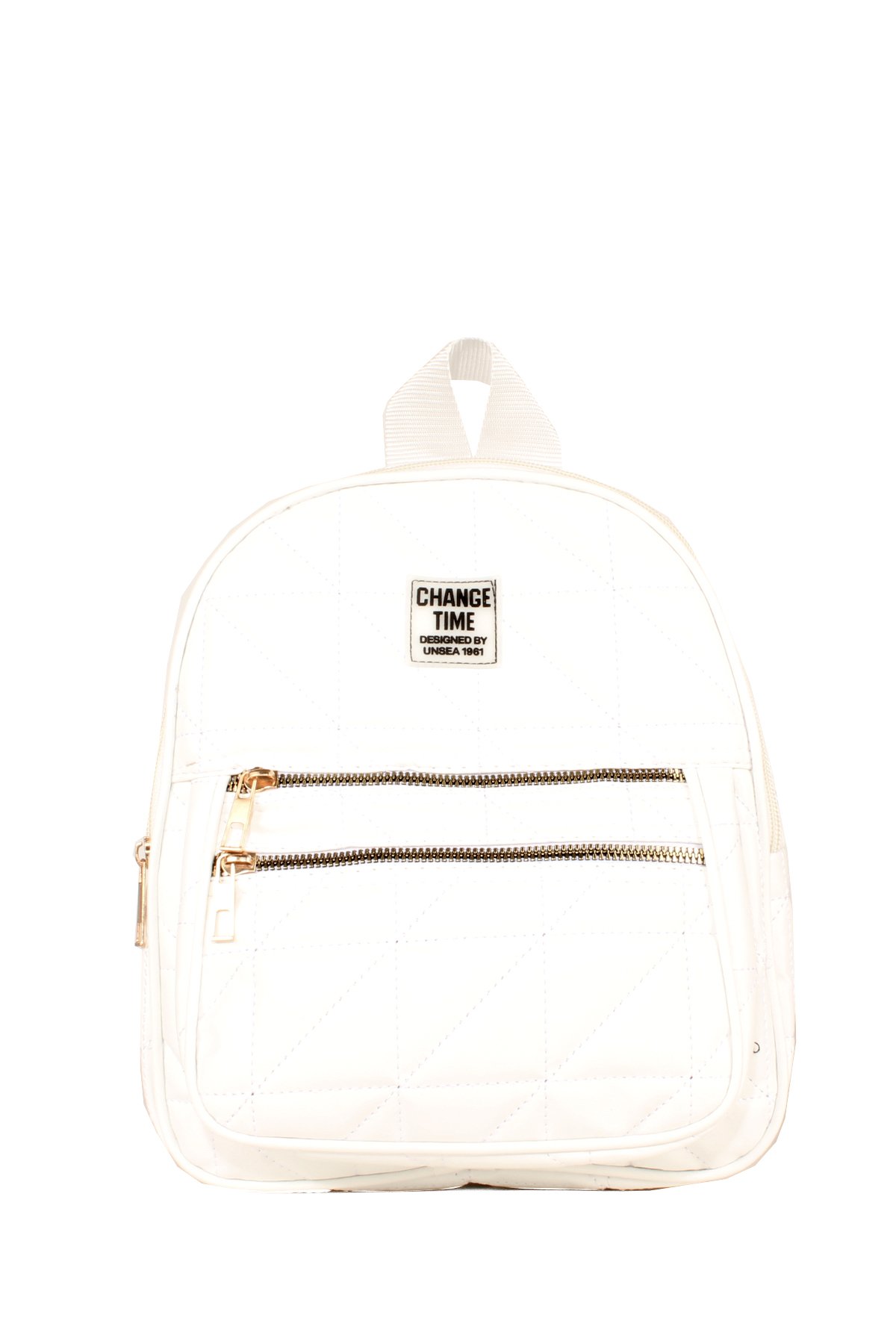 LWE10642-SyhTalhaLuwwe Bag'sKadın Kapitoneli Çift Cepli Yazı Detaylı Sırt Çantası (10642)