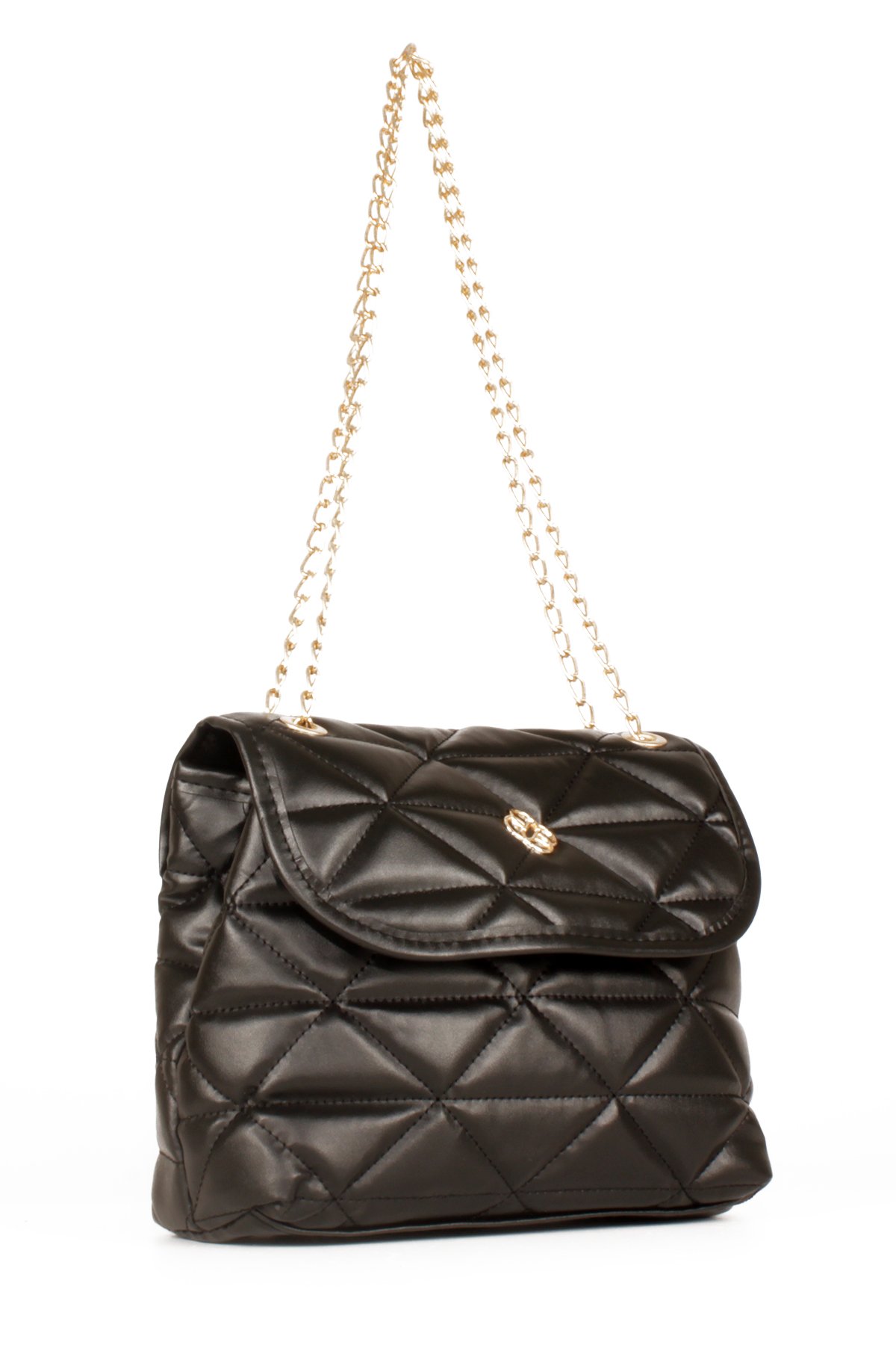 LWE20539-STalhaLuwwe Bag'sKadın Kapitoneli İki Bölmeli Zincir Askılı Omuz Çantası (20539)