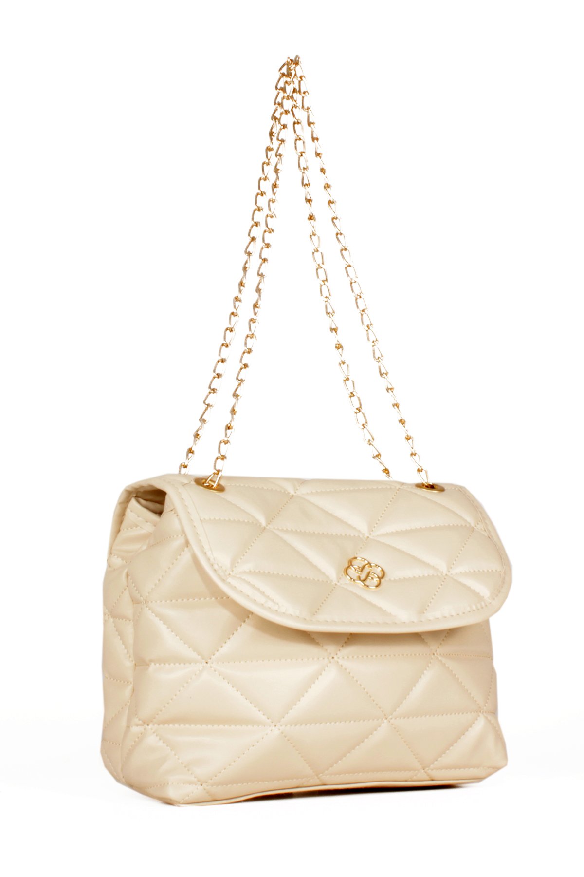 LWE20539-STalhaLuwwe Bag'sKadın Kapitoneli İki Bölmeli Zincir Askılı Omuz Çantası (20539)