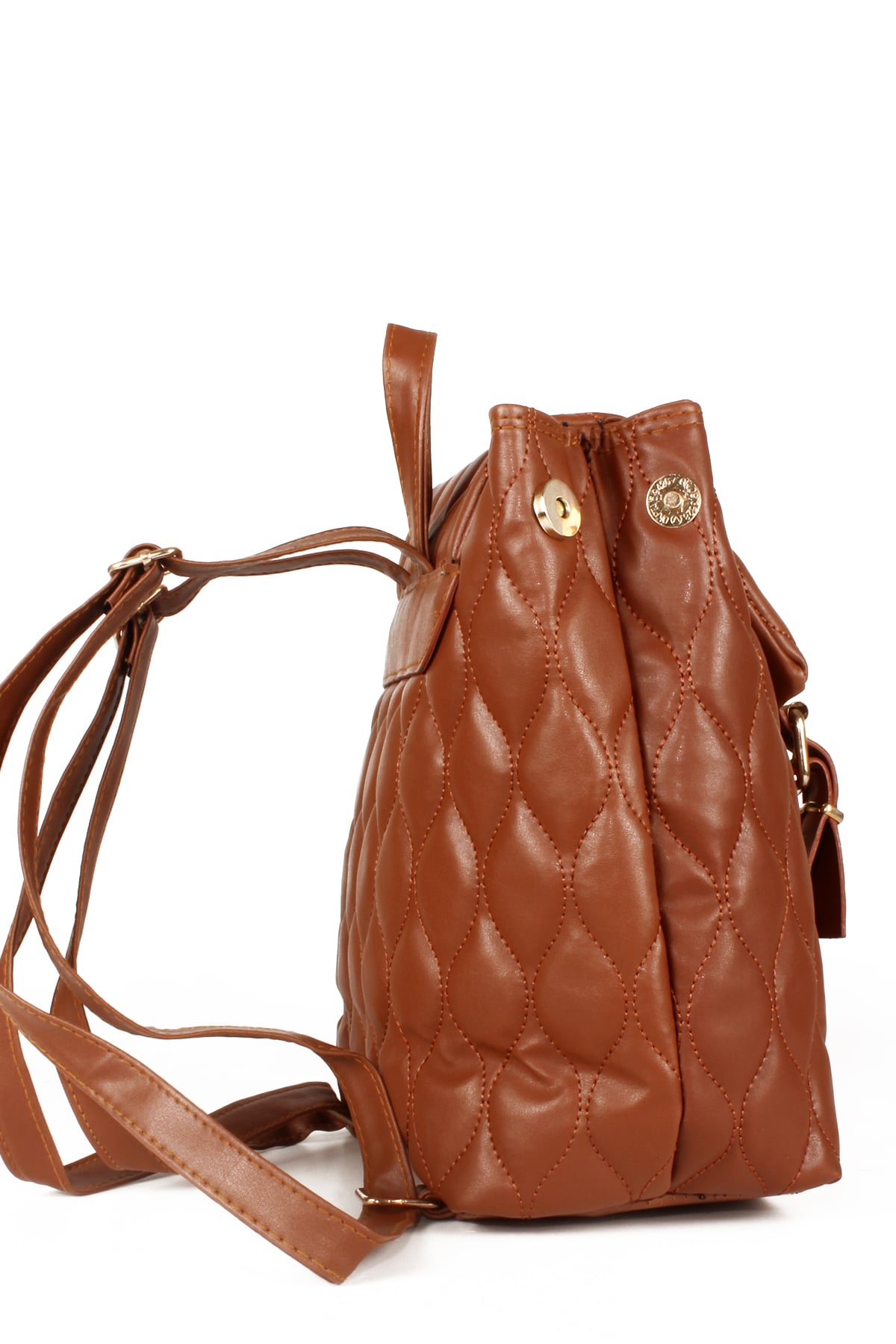 LWE10552-SMusabLuwwe Bag'sKadın Kapitoneli Kemer Detaylı Fermuarlı Genleşme Tasarım Sırt Çantası (10552)