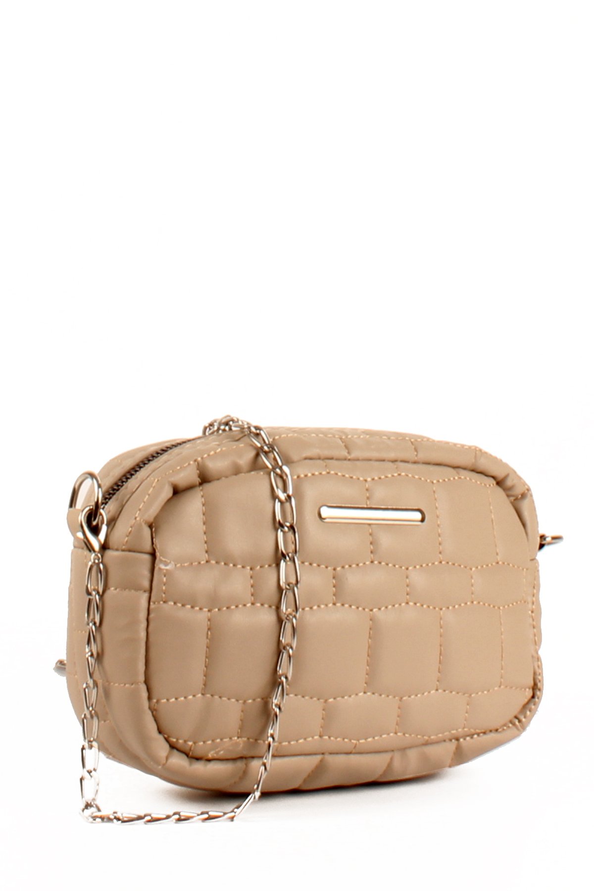 LWE20688-SyhMusabLuwwe Bag'sKadın Kapitoneli Nakışlı Zincir Askılı Omuz Çantası (20688)