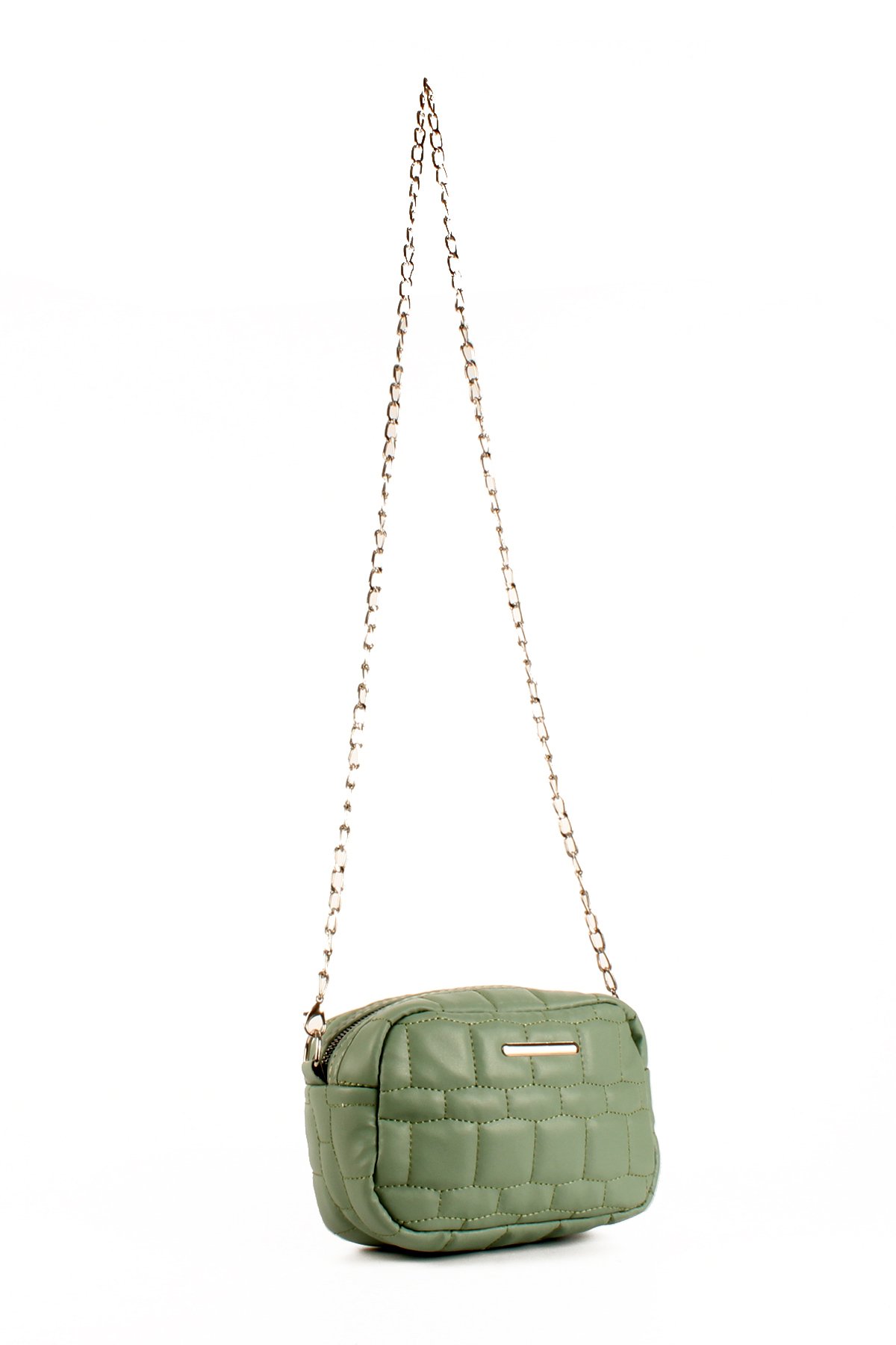 LWE20688-SyhMusabLuwwe Bag'sKadın Kapitoneli Nakışlı Zincir Askılı Omuz Çantası (20688)