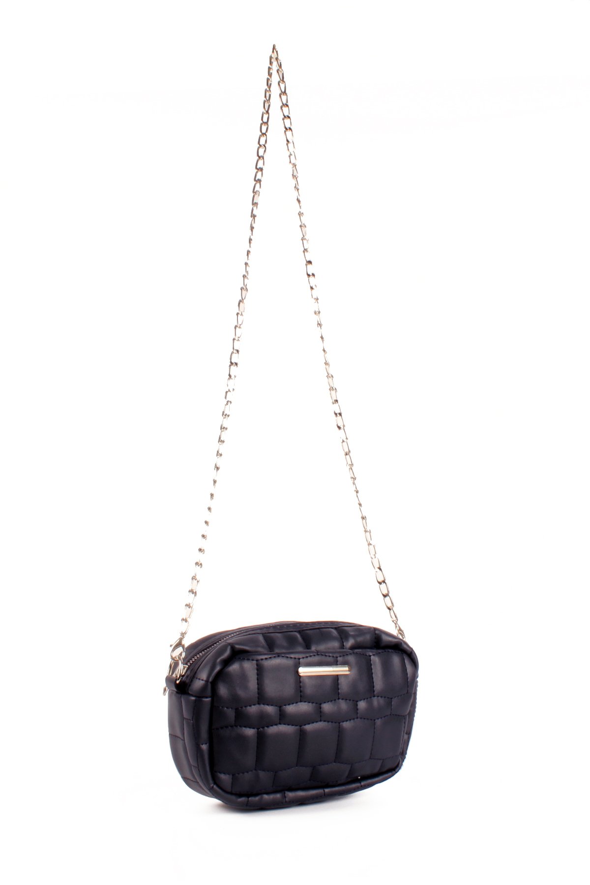 LWE20688-SyhMusabLuwwe Bag'sKadın Kapitoneli Nakışlı Zincir Askılı Omuz Çantası (20688)